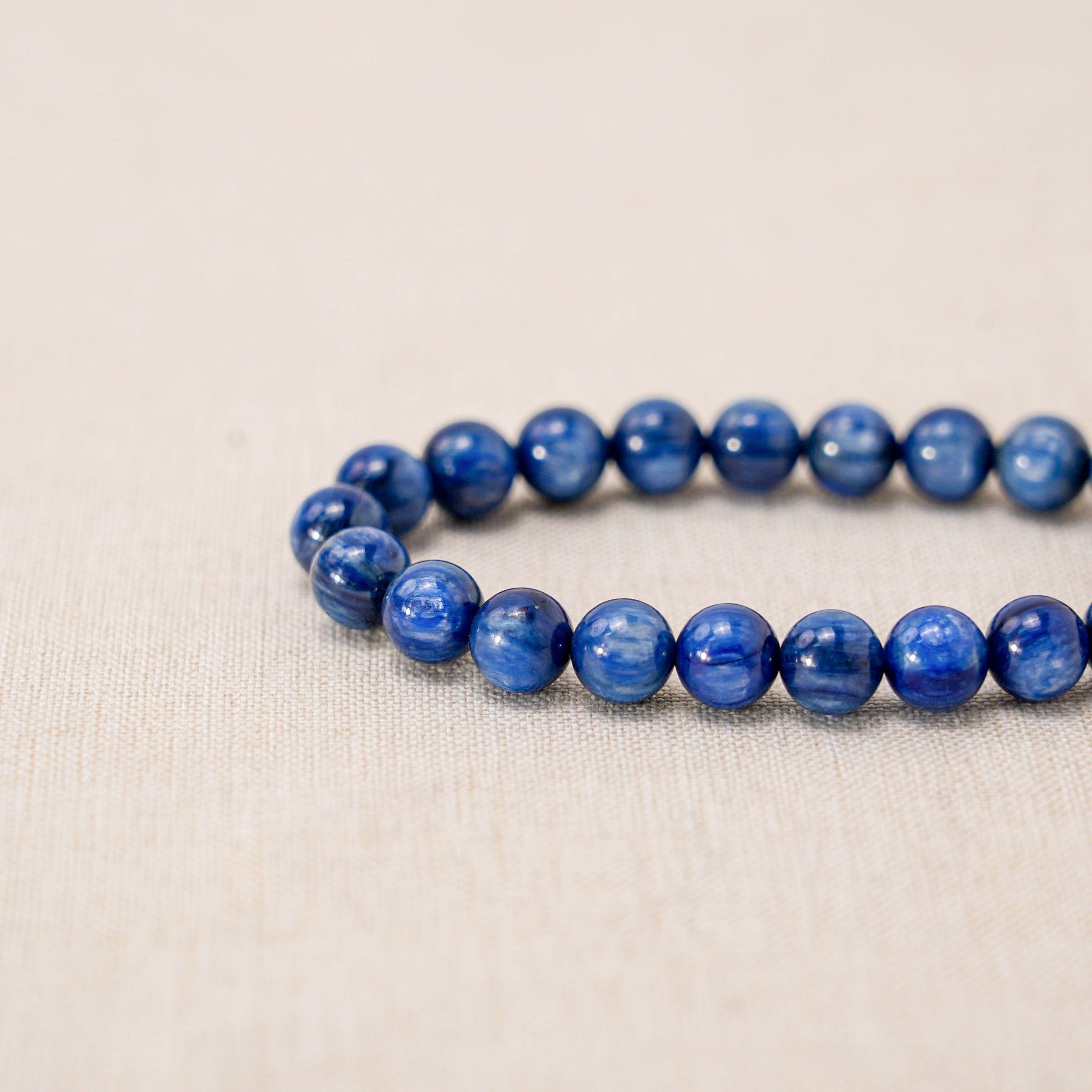 kyanite bracelet close up view