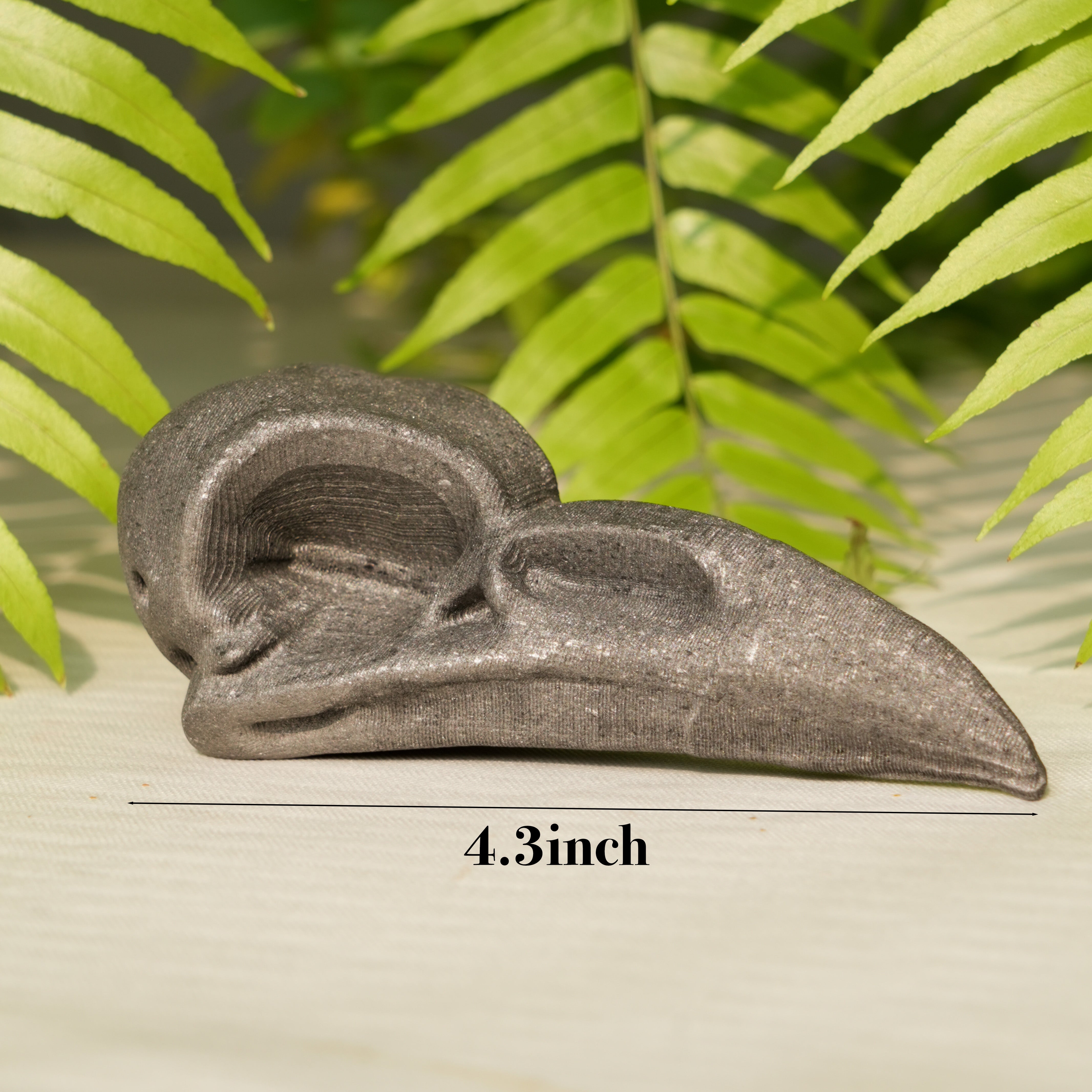 Shungite Bird's Skull