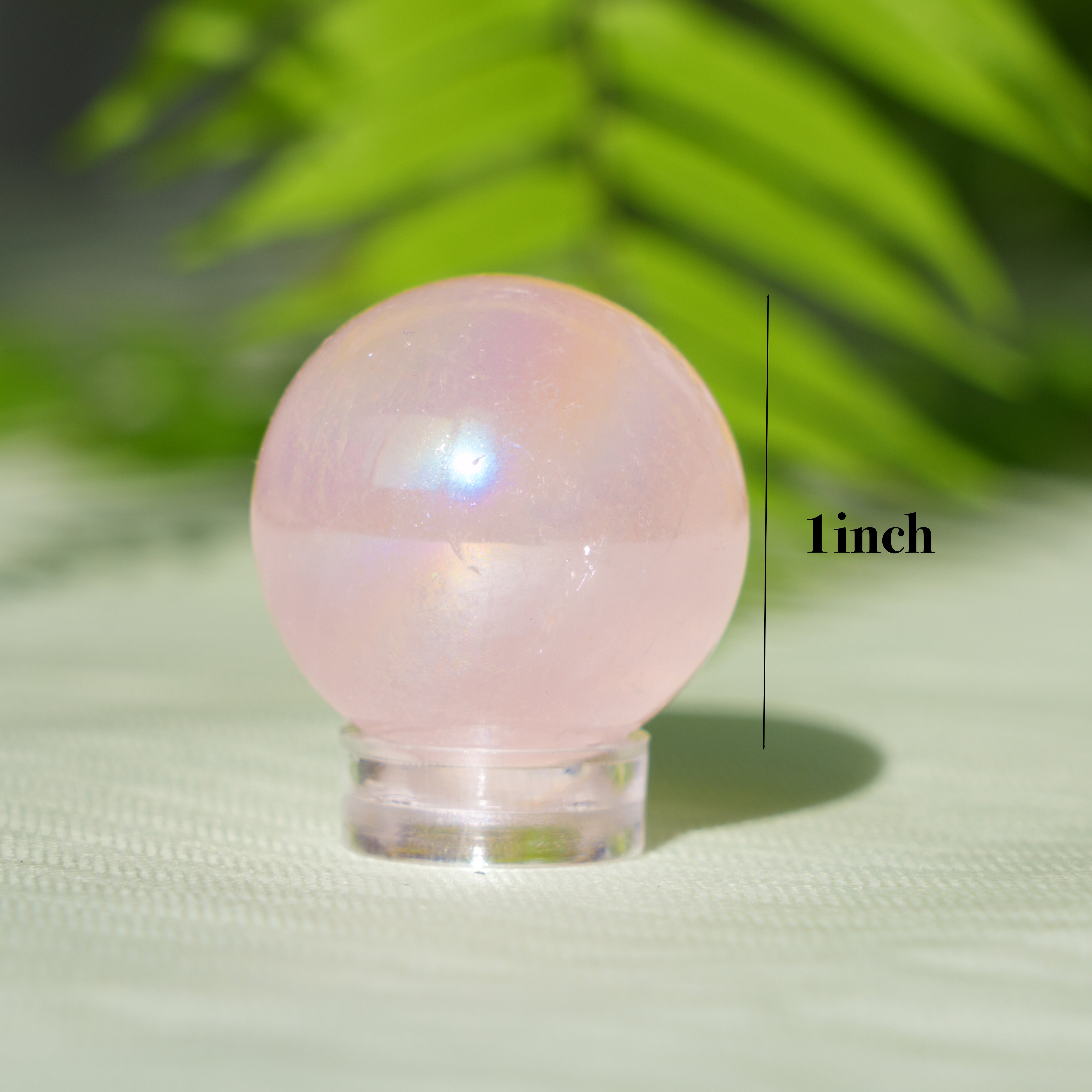 Aura Rose Quartz Mini Sphere