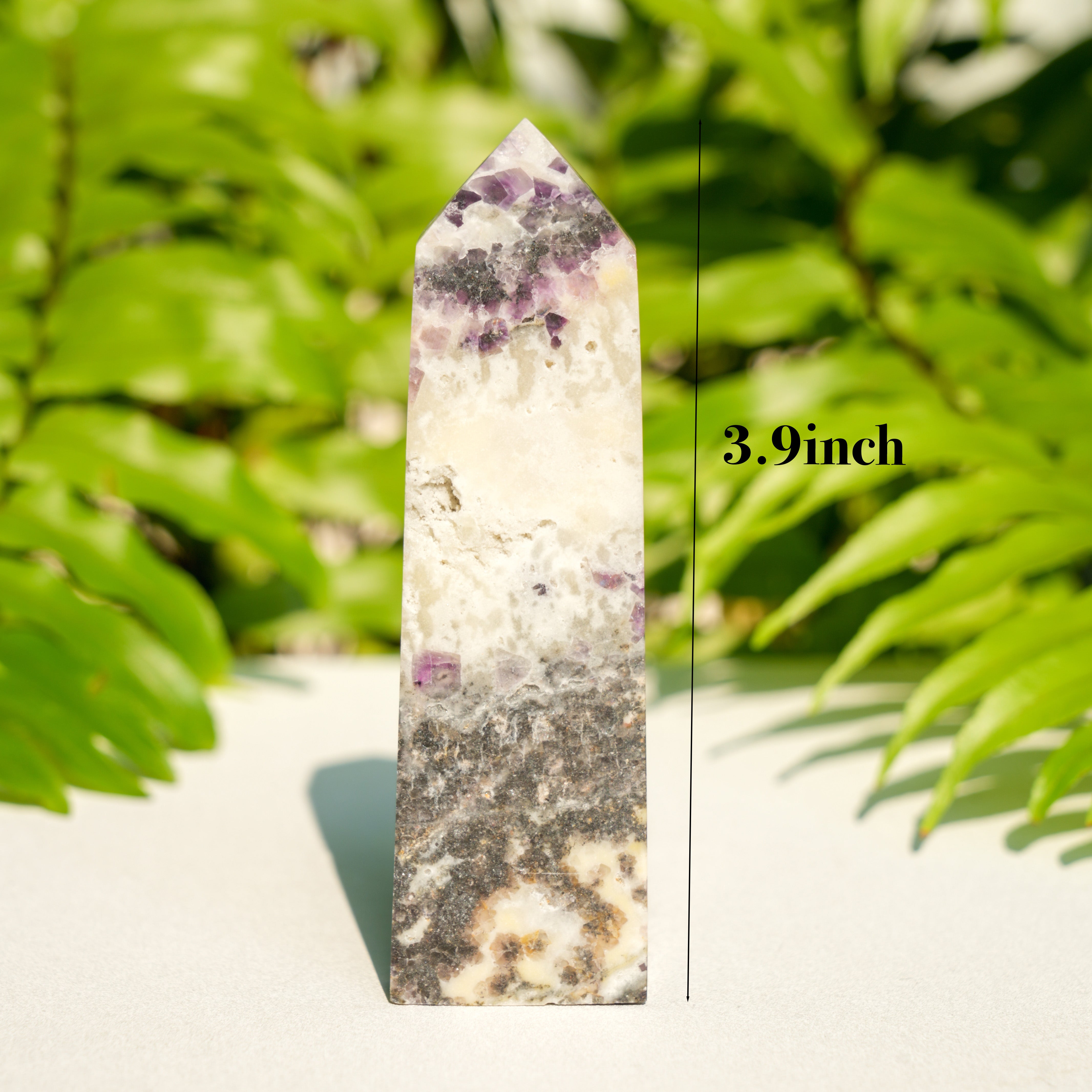 Purple Zebra Fluorite Tetrahedron