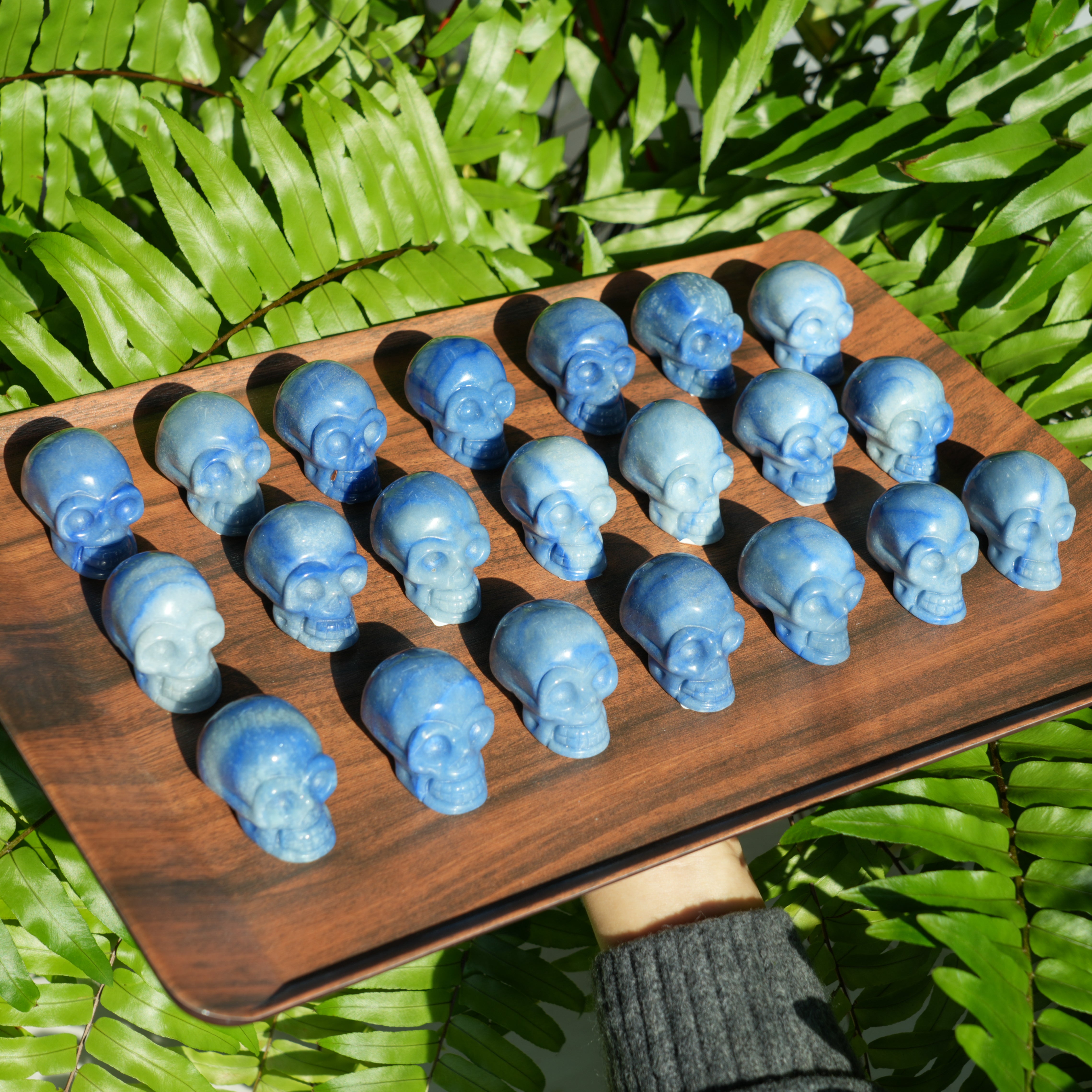 Blue Aventurine Skull