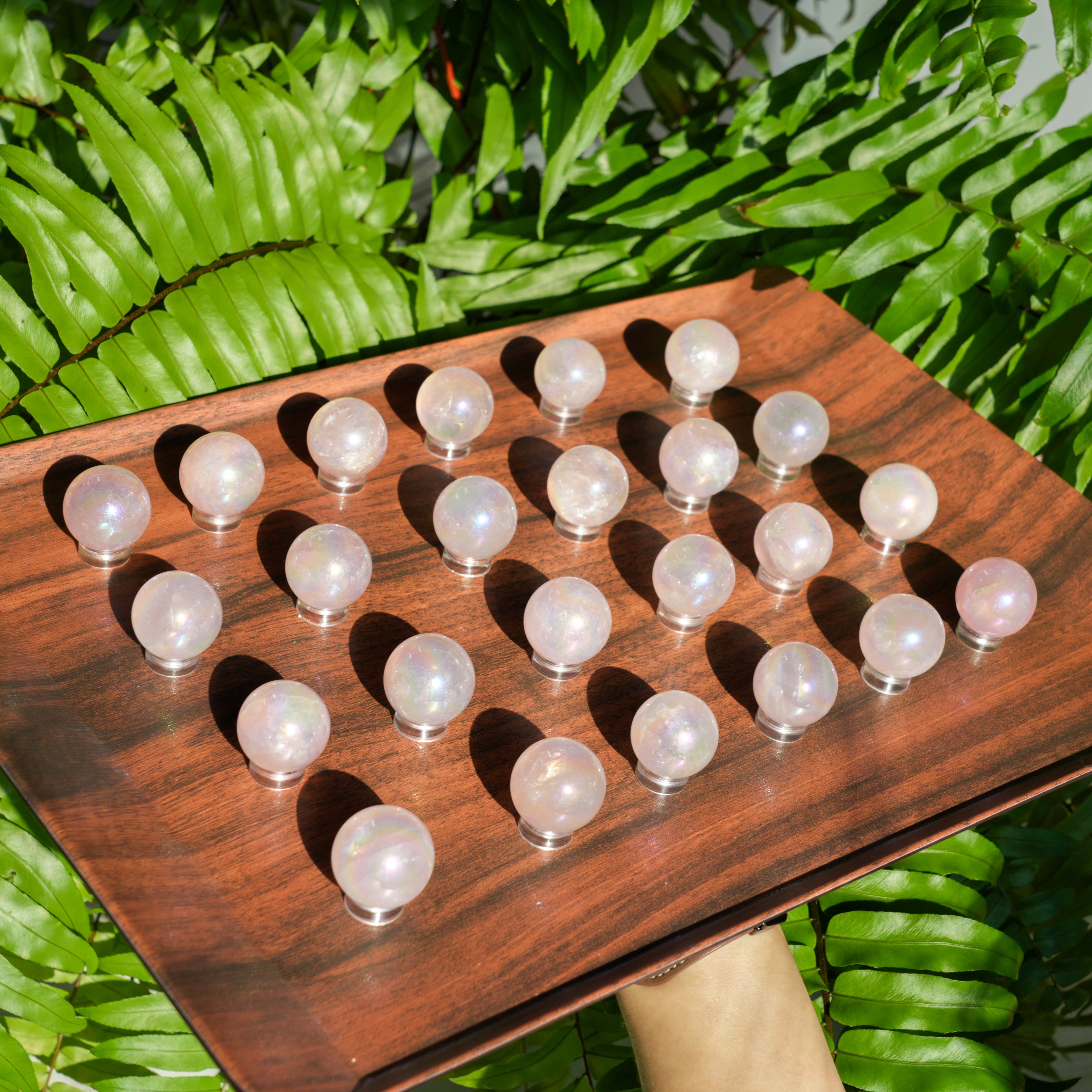 Aura Rose Quartz Mini Sphere
