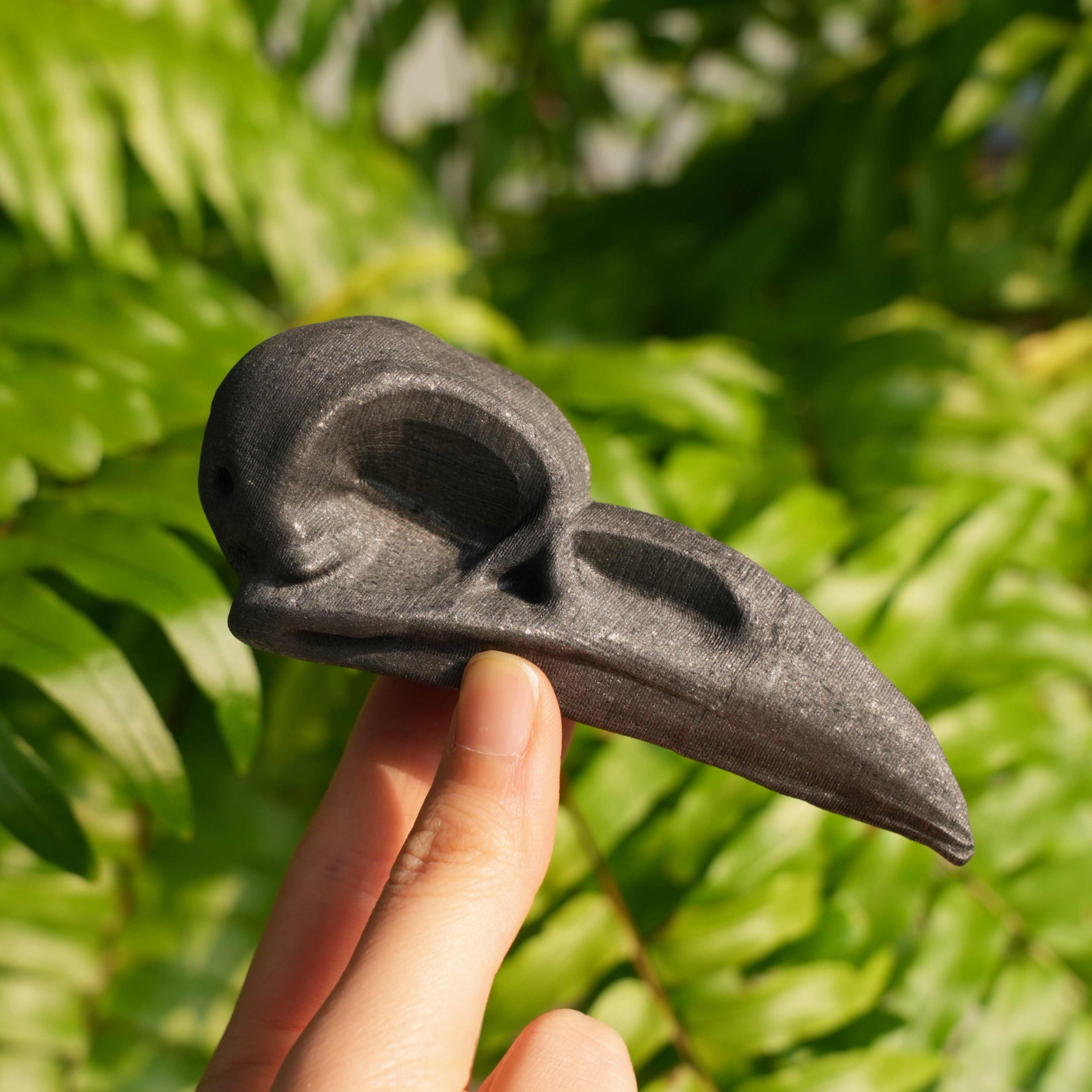 Shungite Bird's Skull
