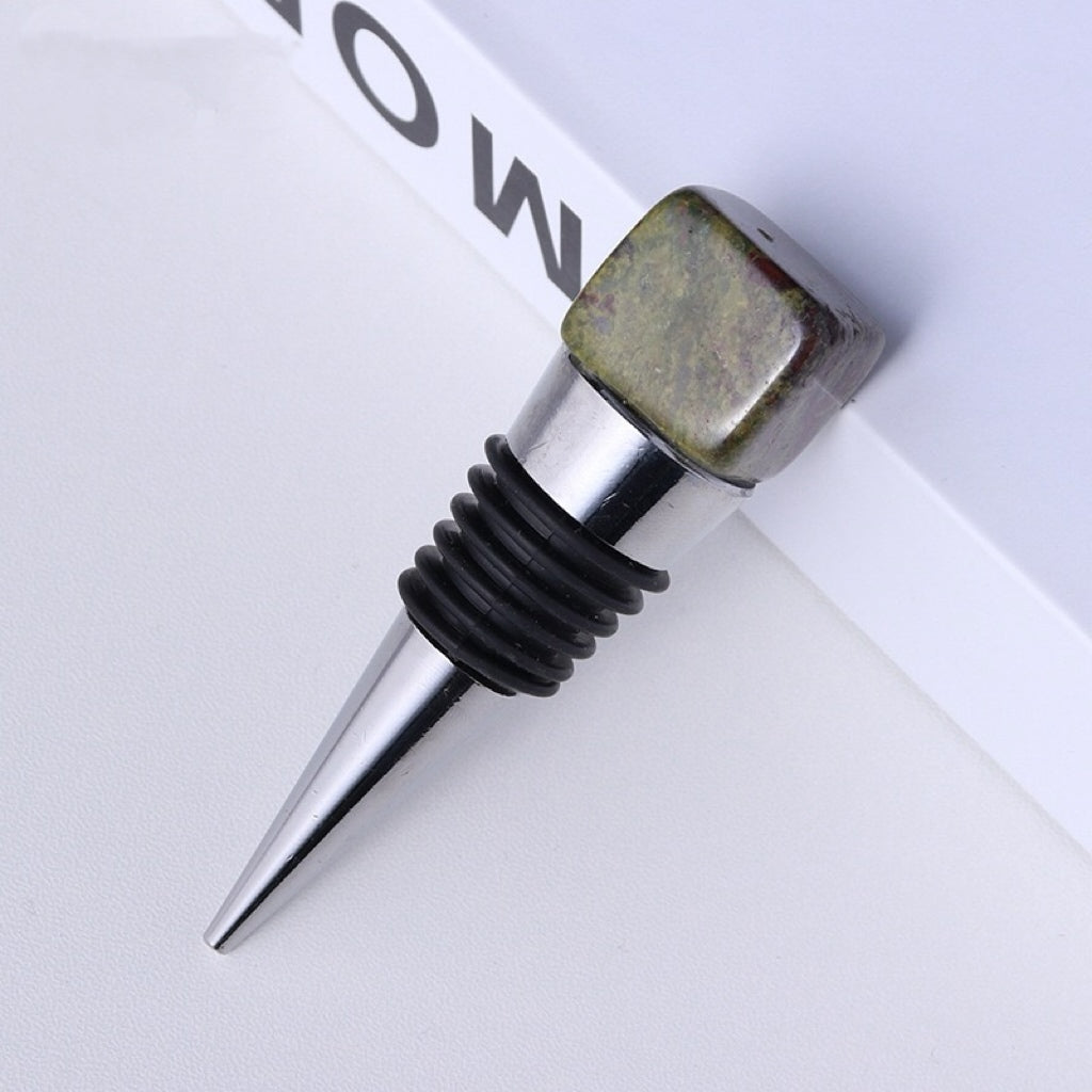 Natural Crystal Cube Red Wine Stopper