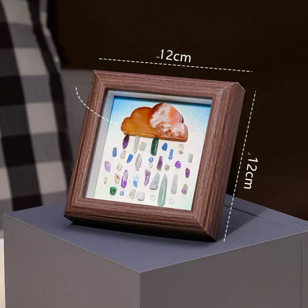 Gravel Agate Cloud Photo Frame Ornament