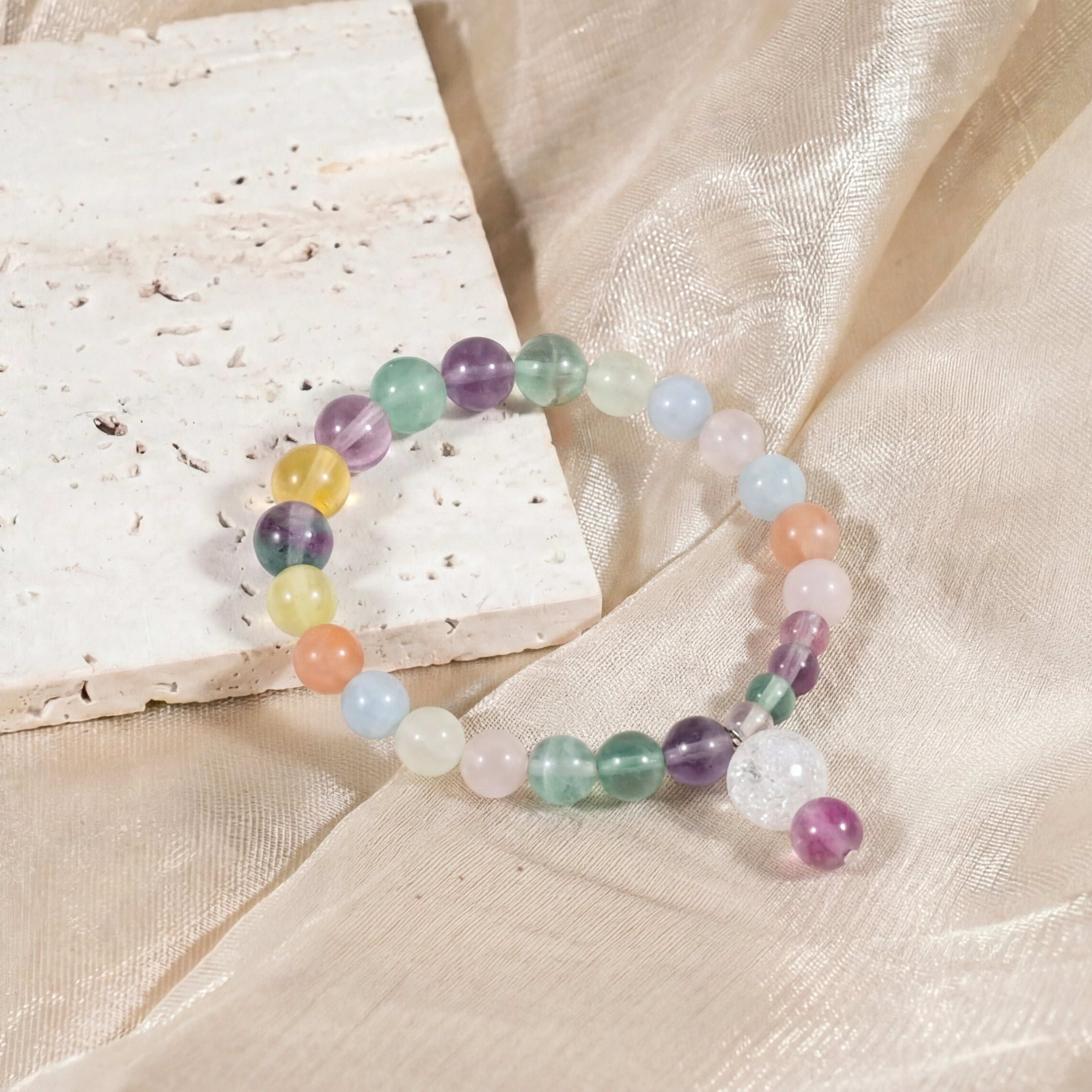 Rainbow Fluorite Handmade Bracelet