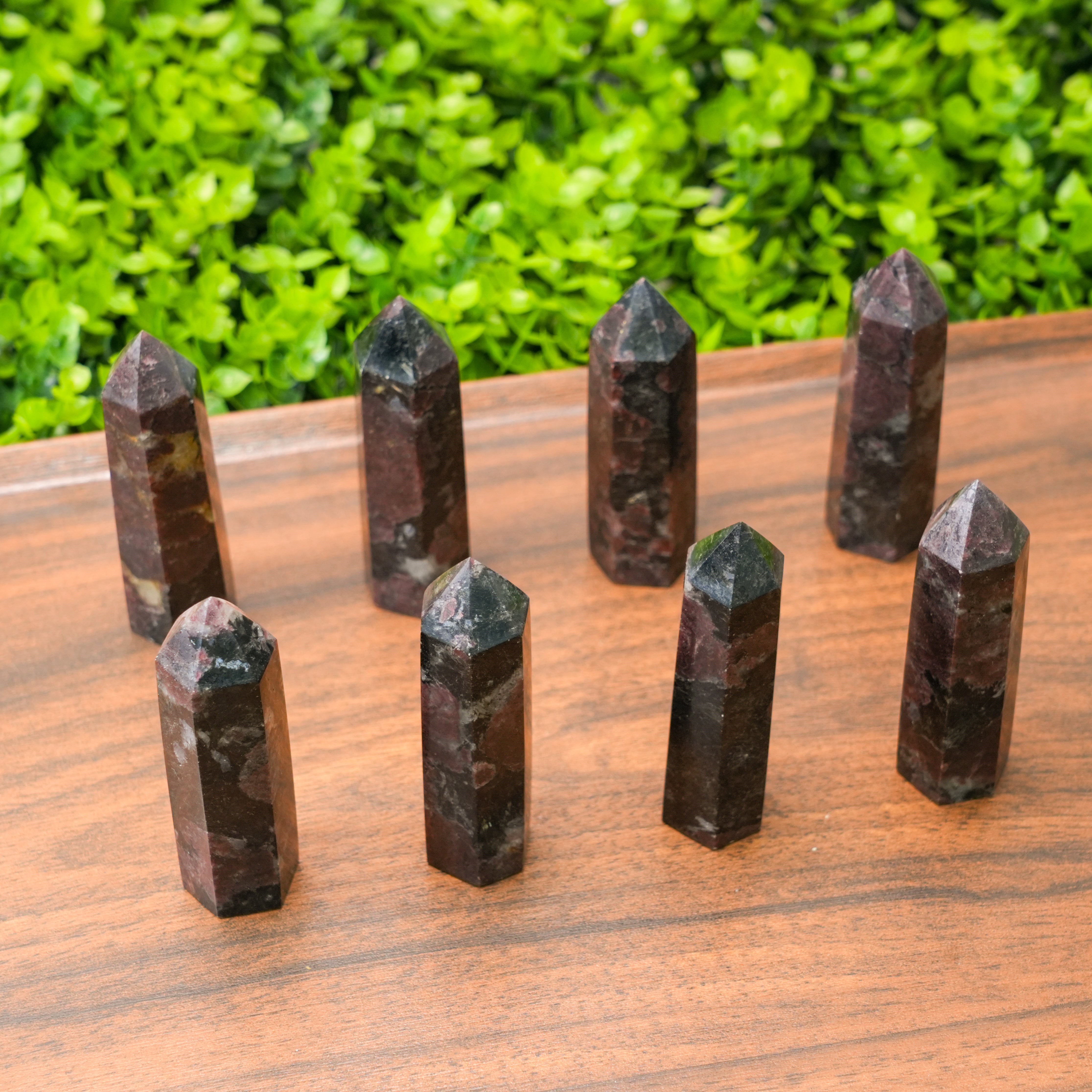 Astrophyllite Garnet Crystal Point Rare Radiating Mineral Tower for Transformation & Inner Fire