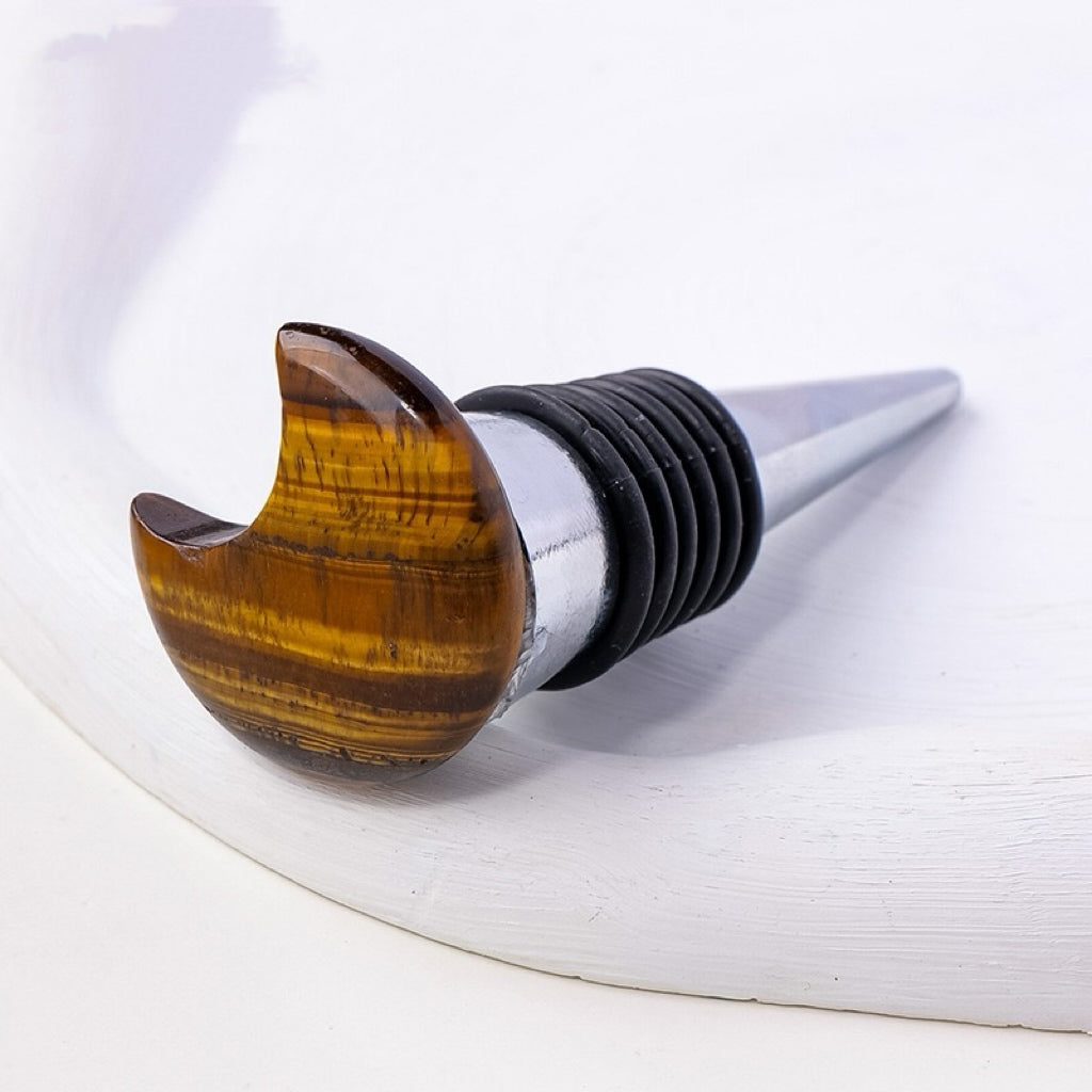 Natural Crystal Moon Red Wine Stopper