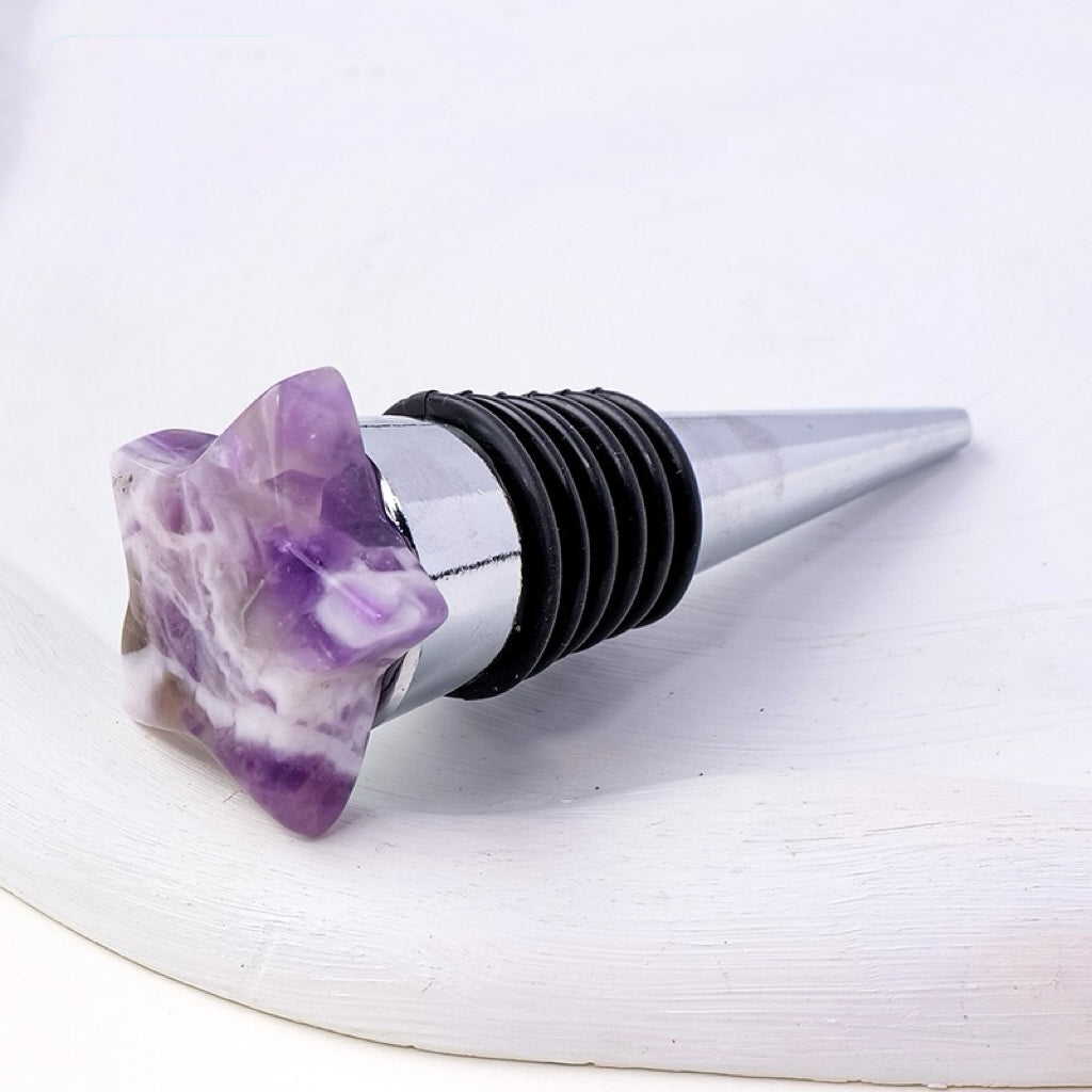 Natural Crystal Star Red Wine Stopper