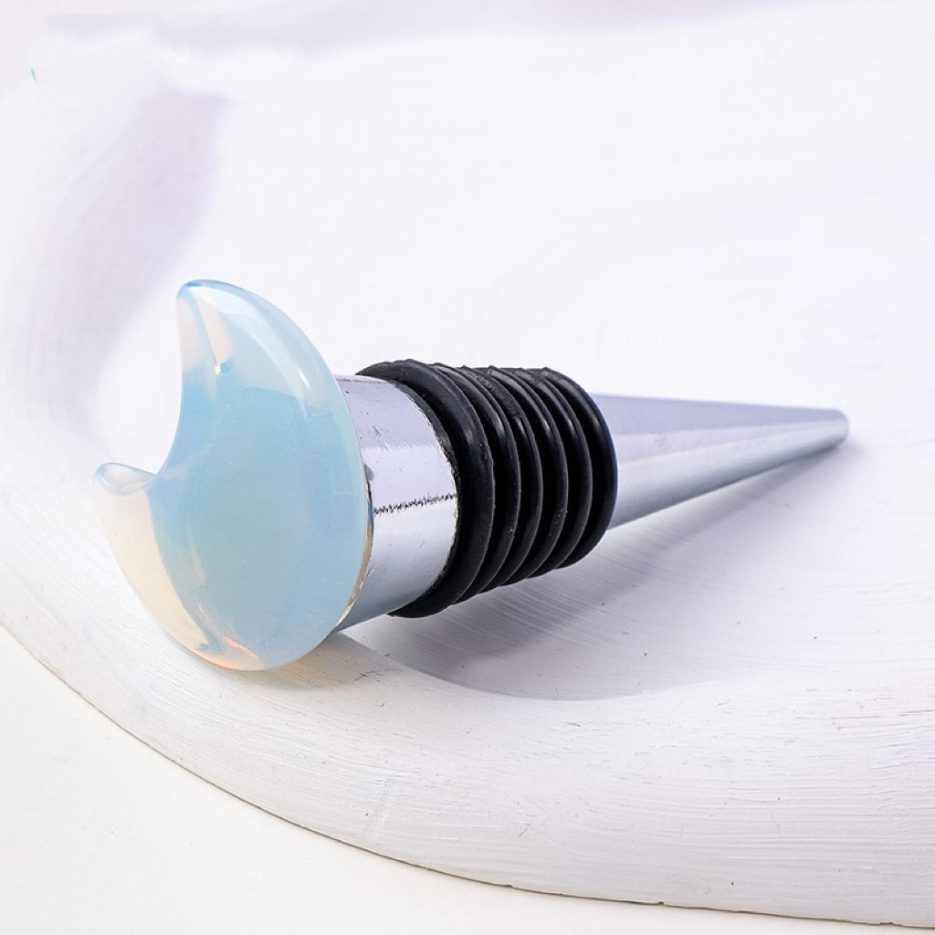Natural Crystal Moon Red Wine Stopper