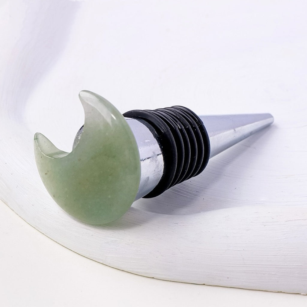 Natural Crystal Moon Red Wine Stopper