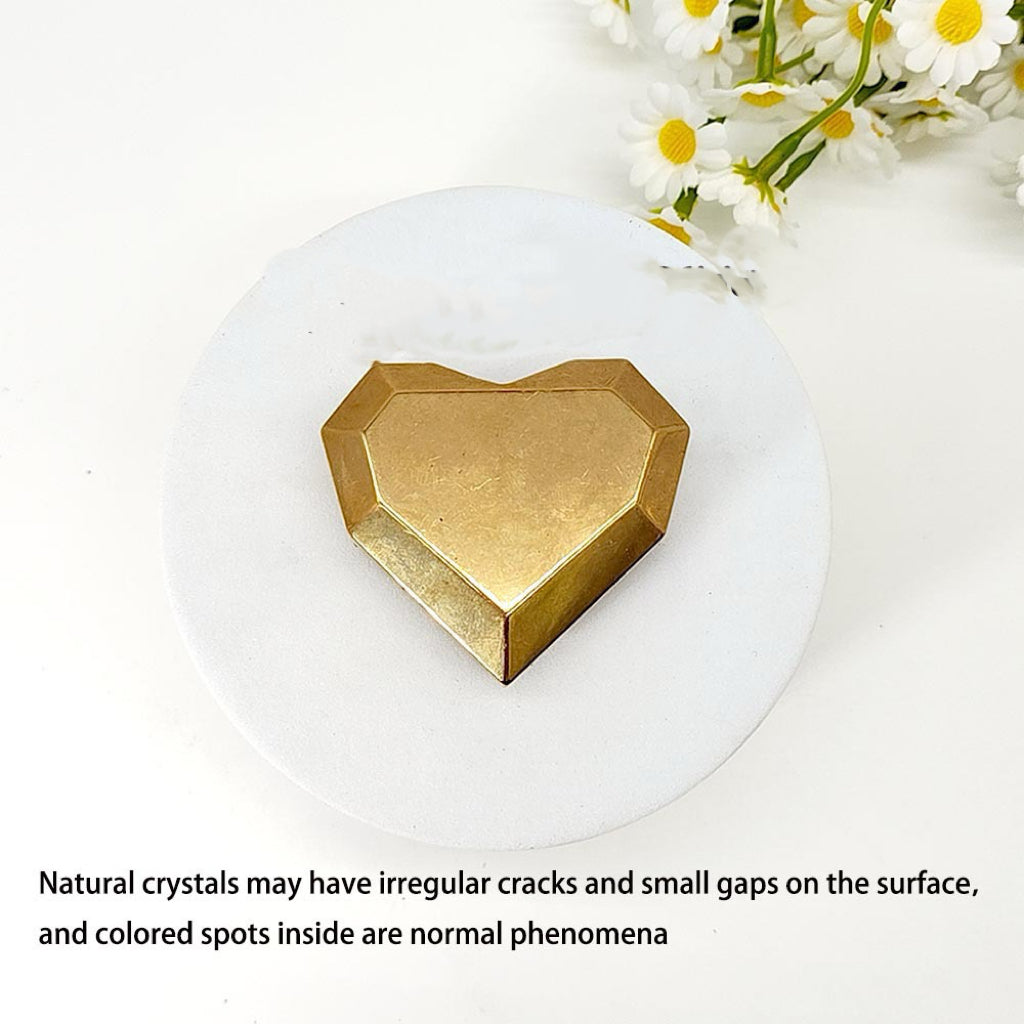 Natural Pyrite Iron Ore Cut Heart