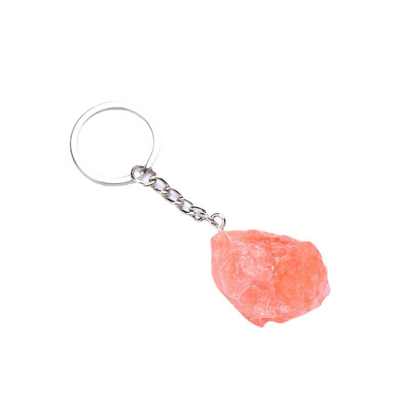 Natural Raw Crystal Keychain