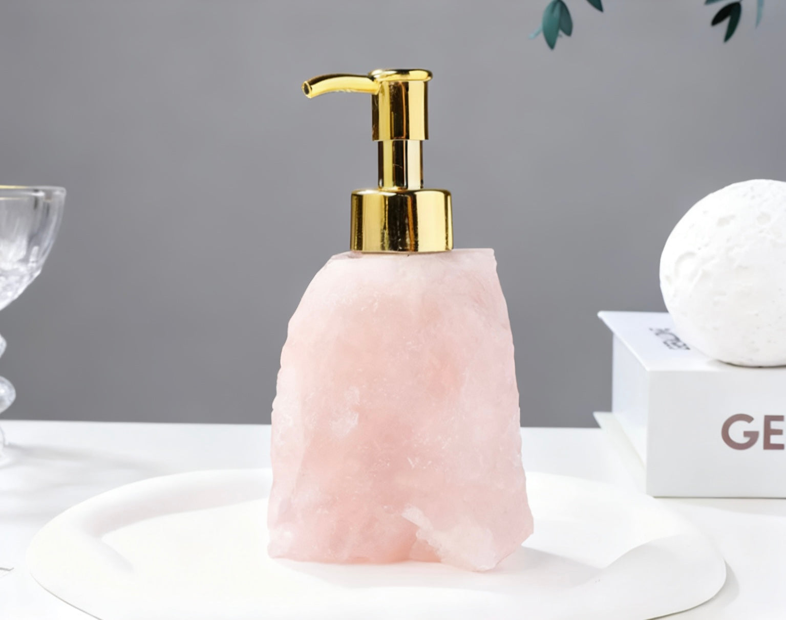 Crystal Raw Stone Push-Type Bottle