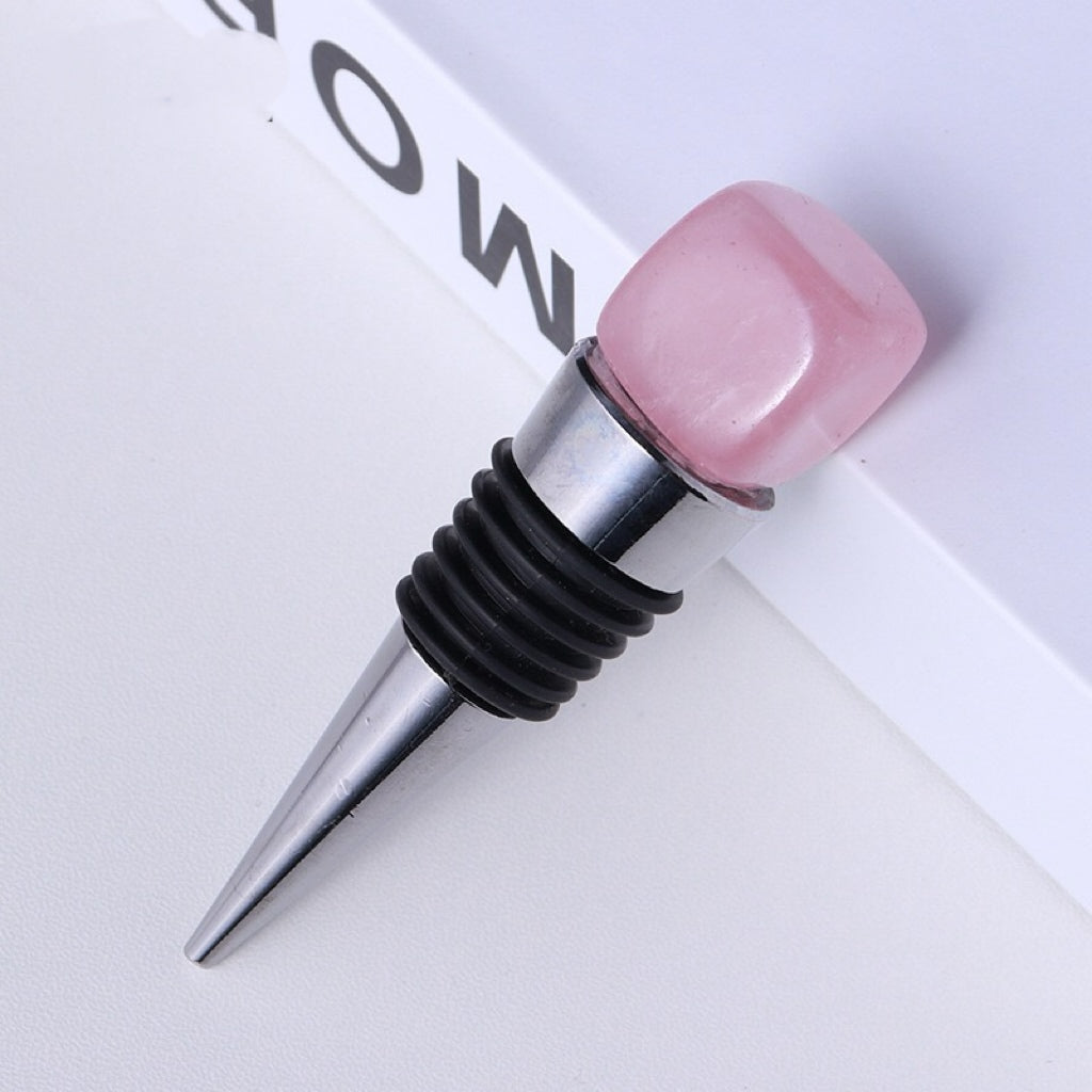 Natural Crystal Cube Red Wine Stopper