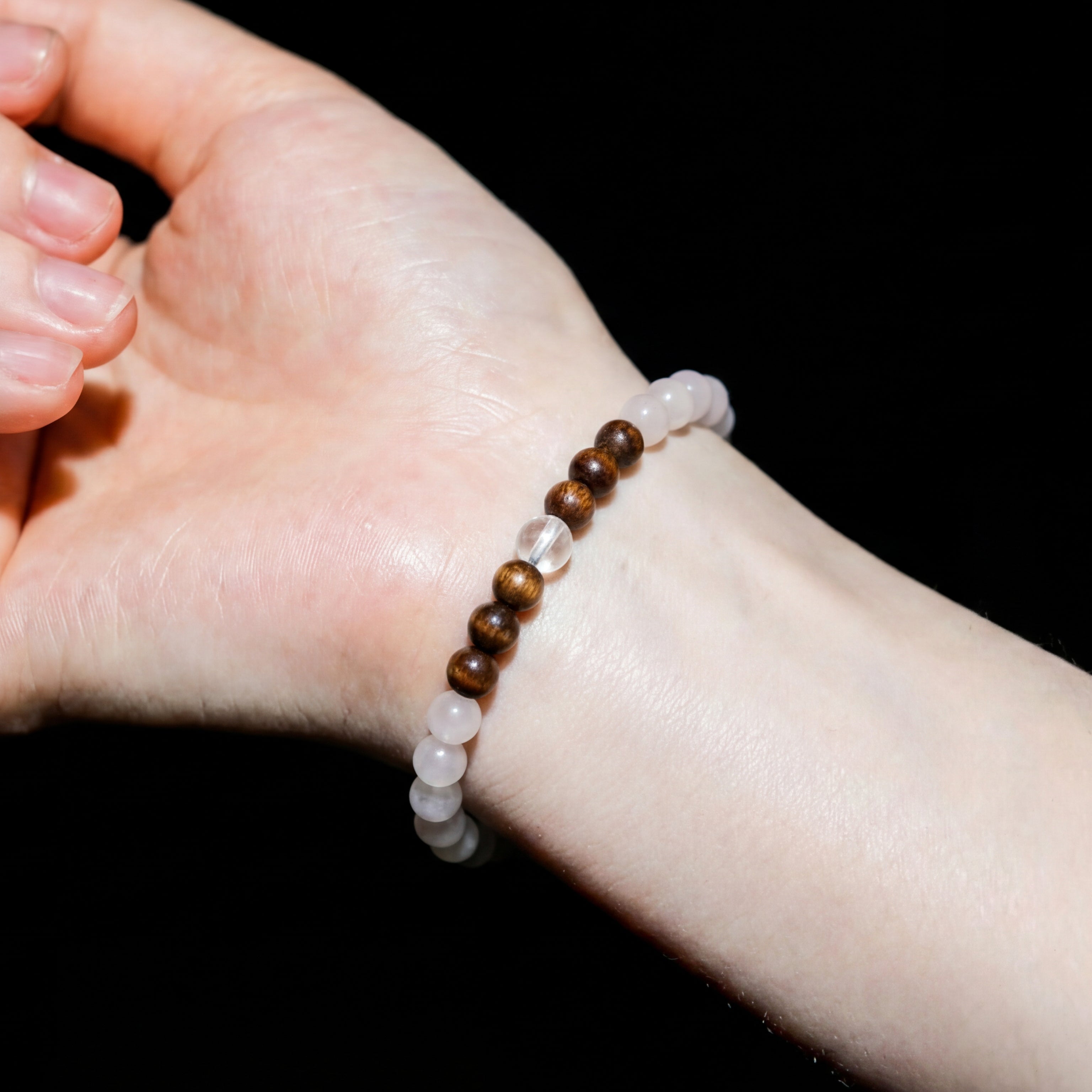 Rose Quartz & Tiger Eye Stone Handmade Bracelet