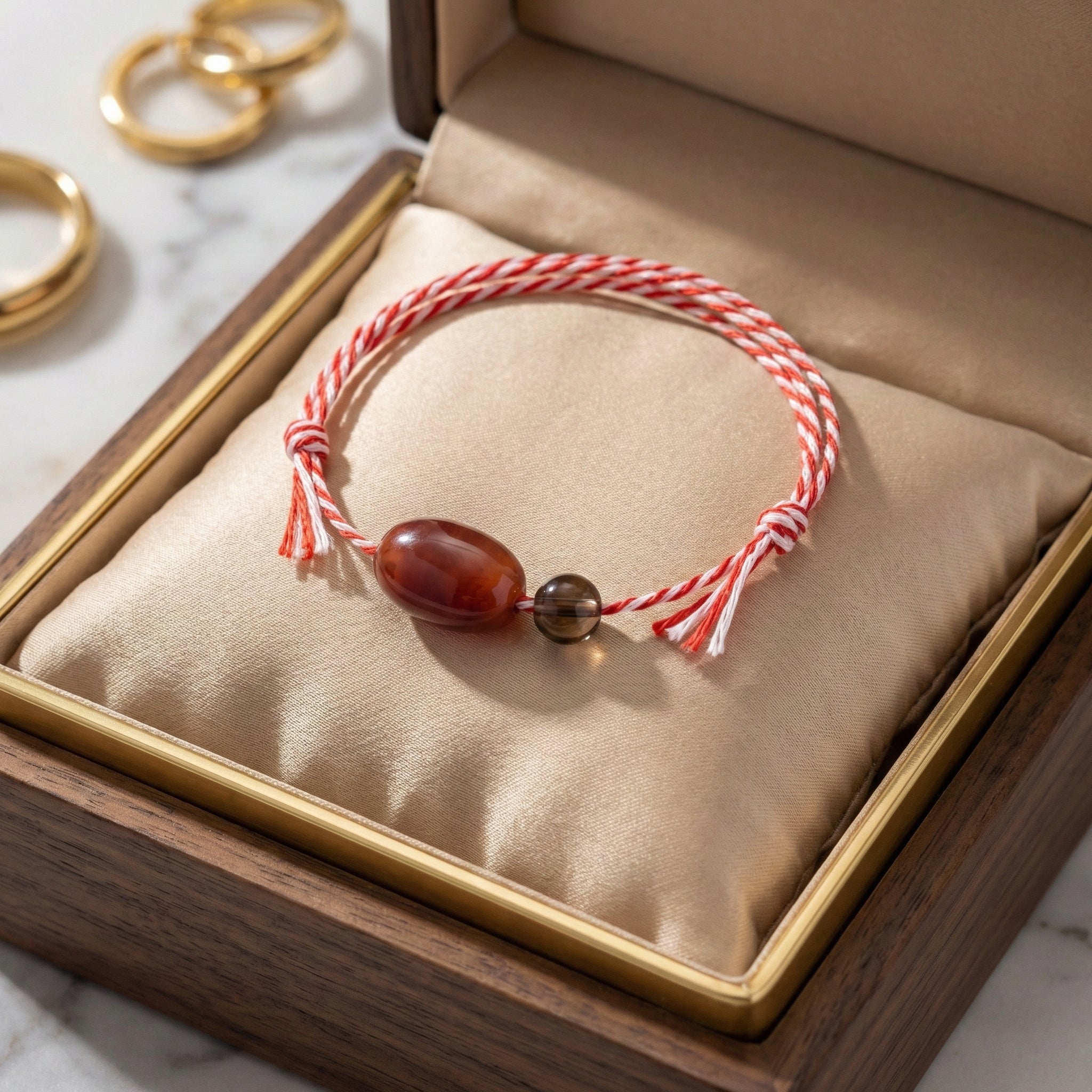 Strawberry Quartz Wristband Bracelet