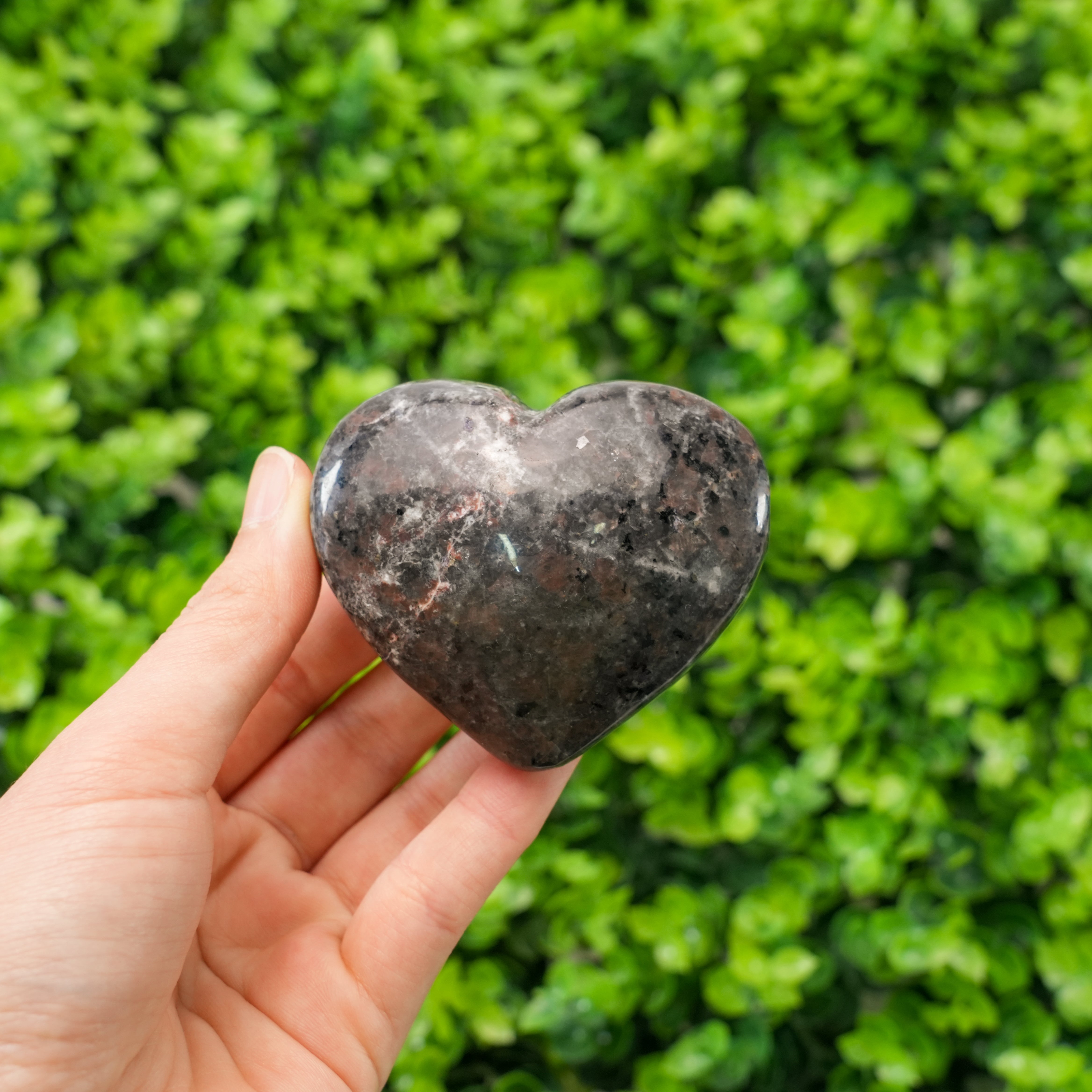 Yooperlite Heart Stone Natural Fluorescent Sodalite Crystal Heart, Polished Stone that Glows Under UV Light, Unique Collectible Gift