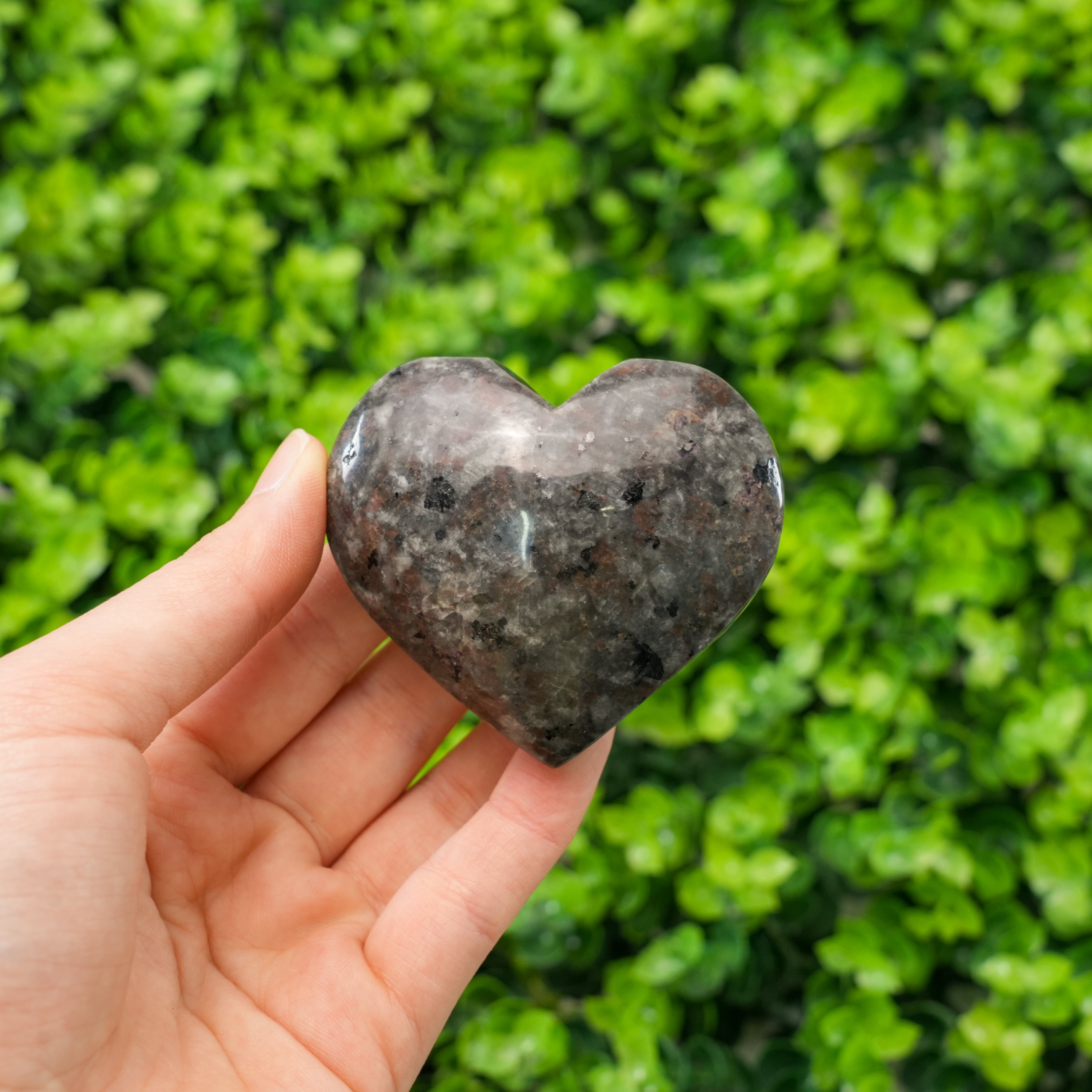 Yooperlite Heart Stone Natural Fluorescent Sodalite Crystal Heart, Polished Stone that Glows Under UV Light, Unique Collectible Gift