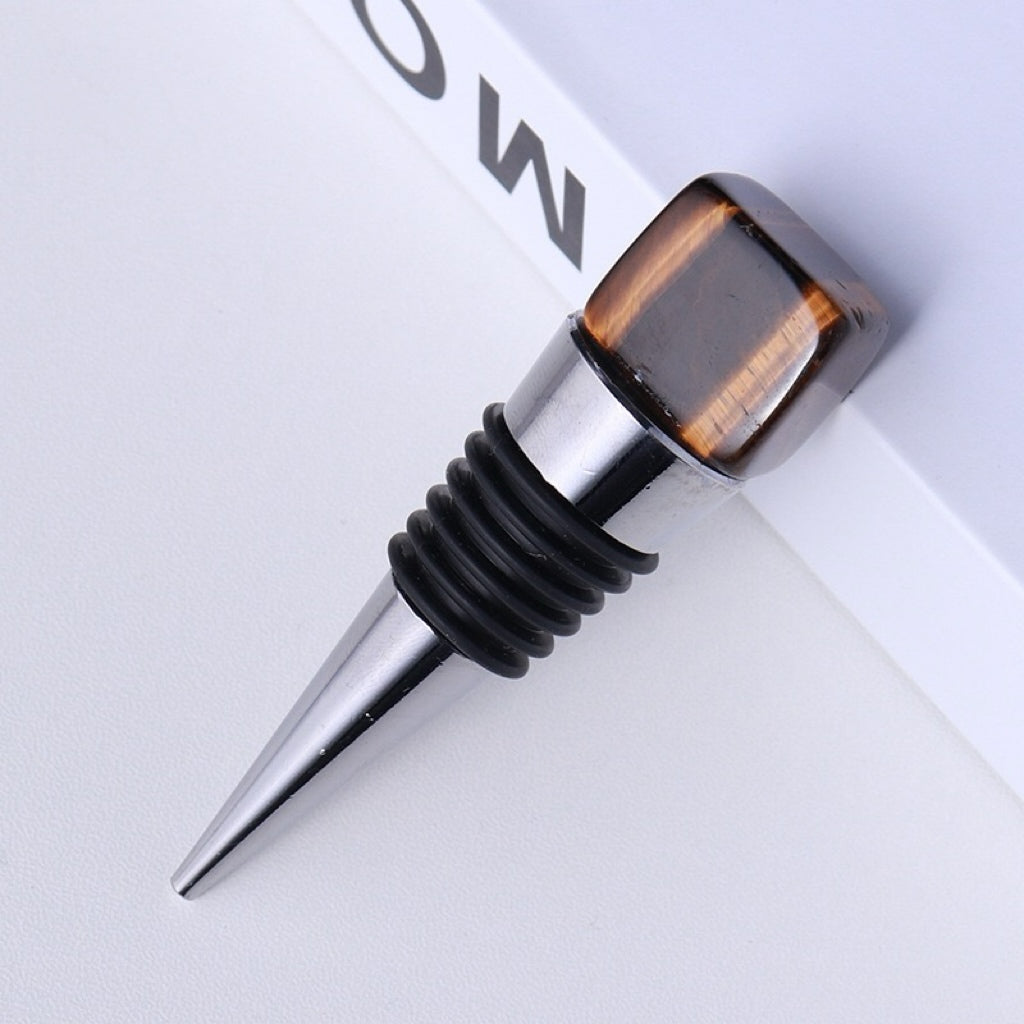 Natural Crystal Cube Red Wine Stopper
