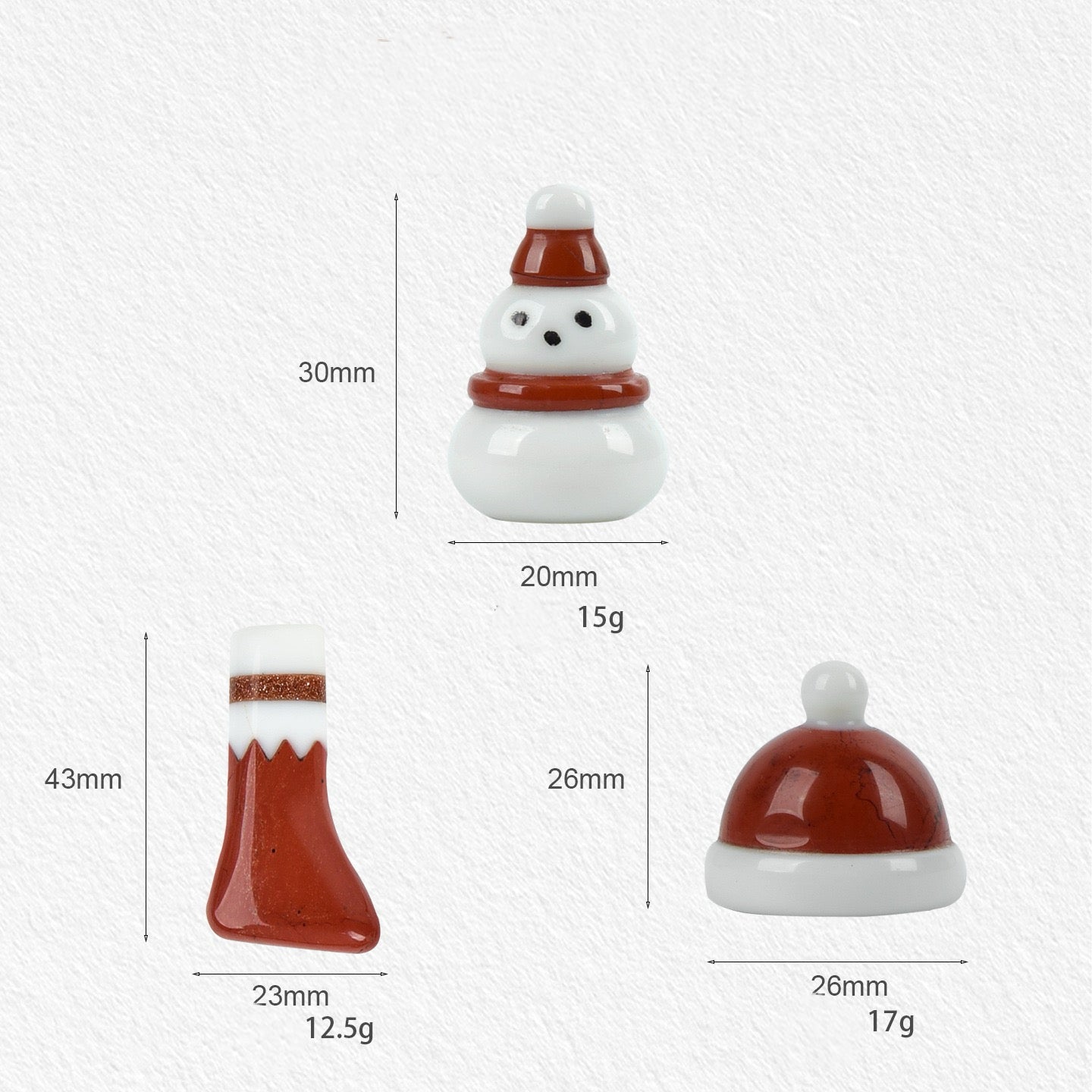 Natural Crystal Santa Claus Christmas Ornament