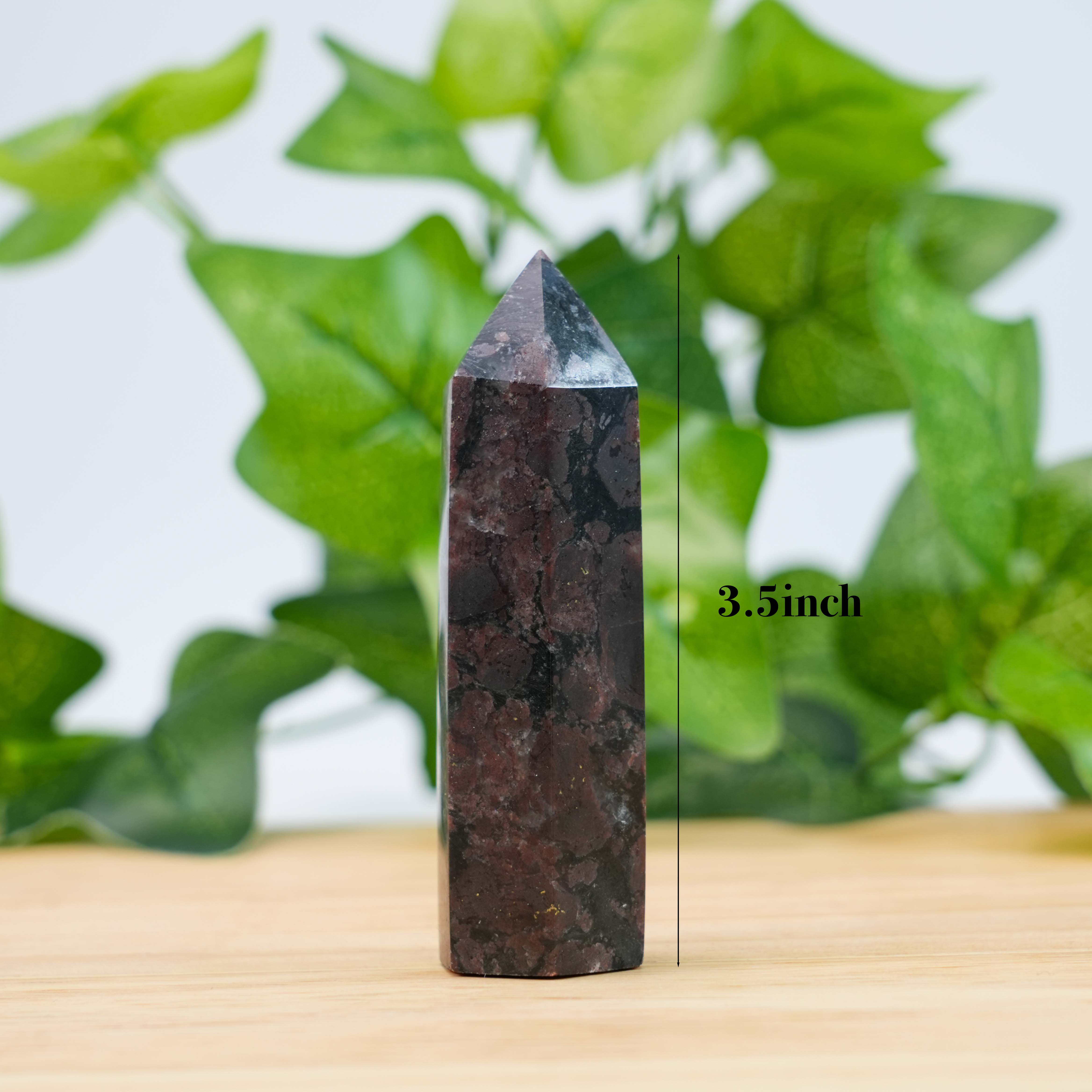 Astrophyllite Garnet Crystal Point Rare Radiating Mineral Tower for Transformation & Inner Fire