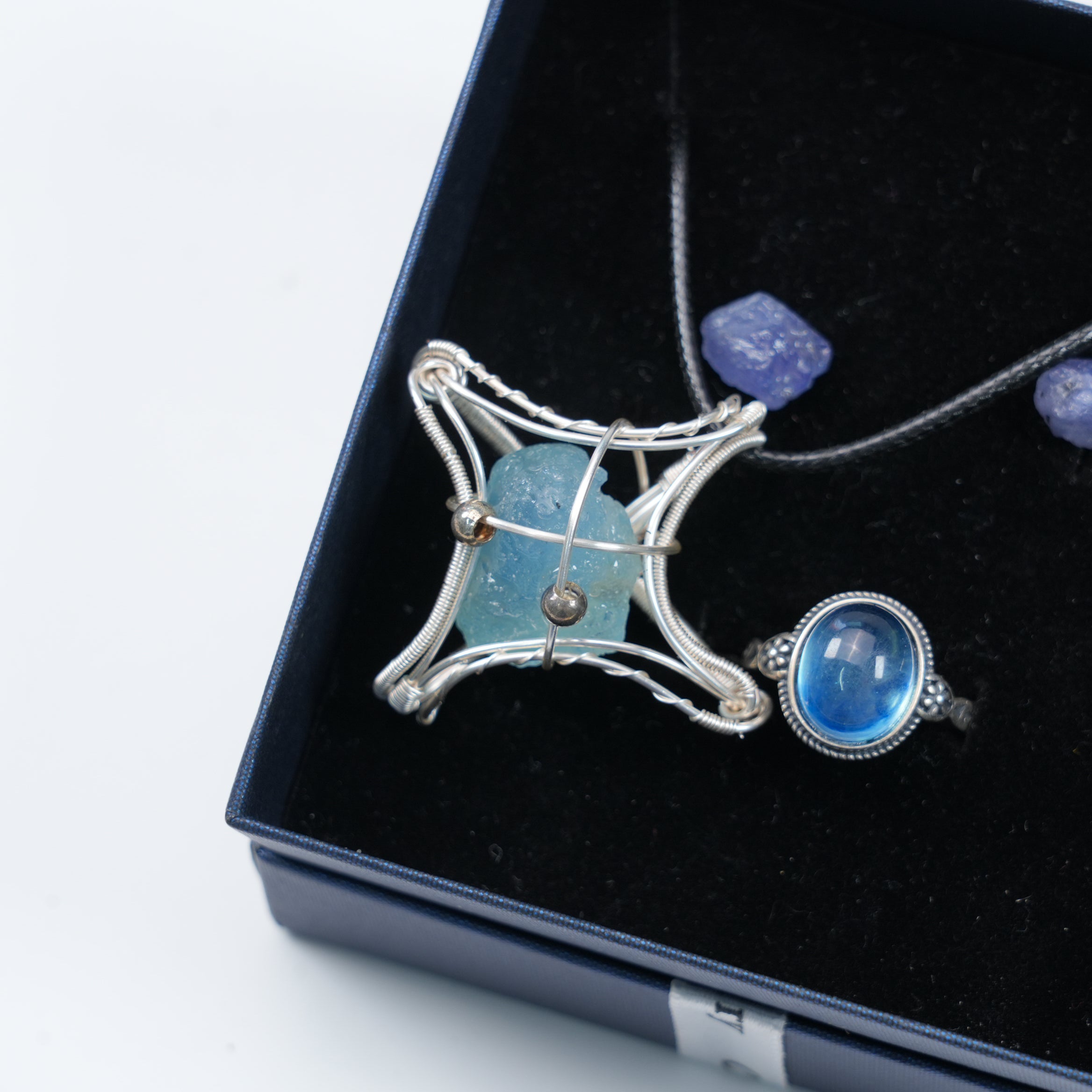 Crystal Jewelry Set - Necklace, Earrings & Ring 3-in-1