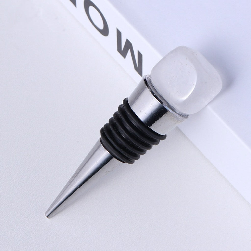 Natural Crystal Cube Red Wine Stopper