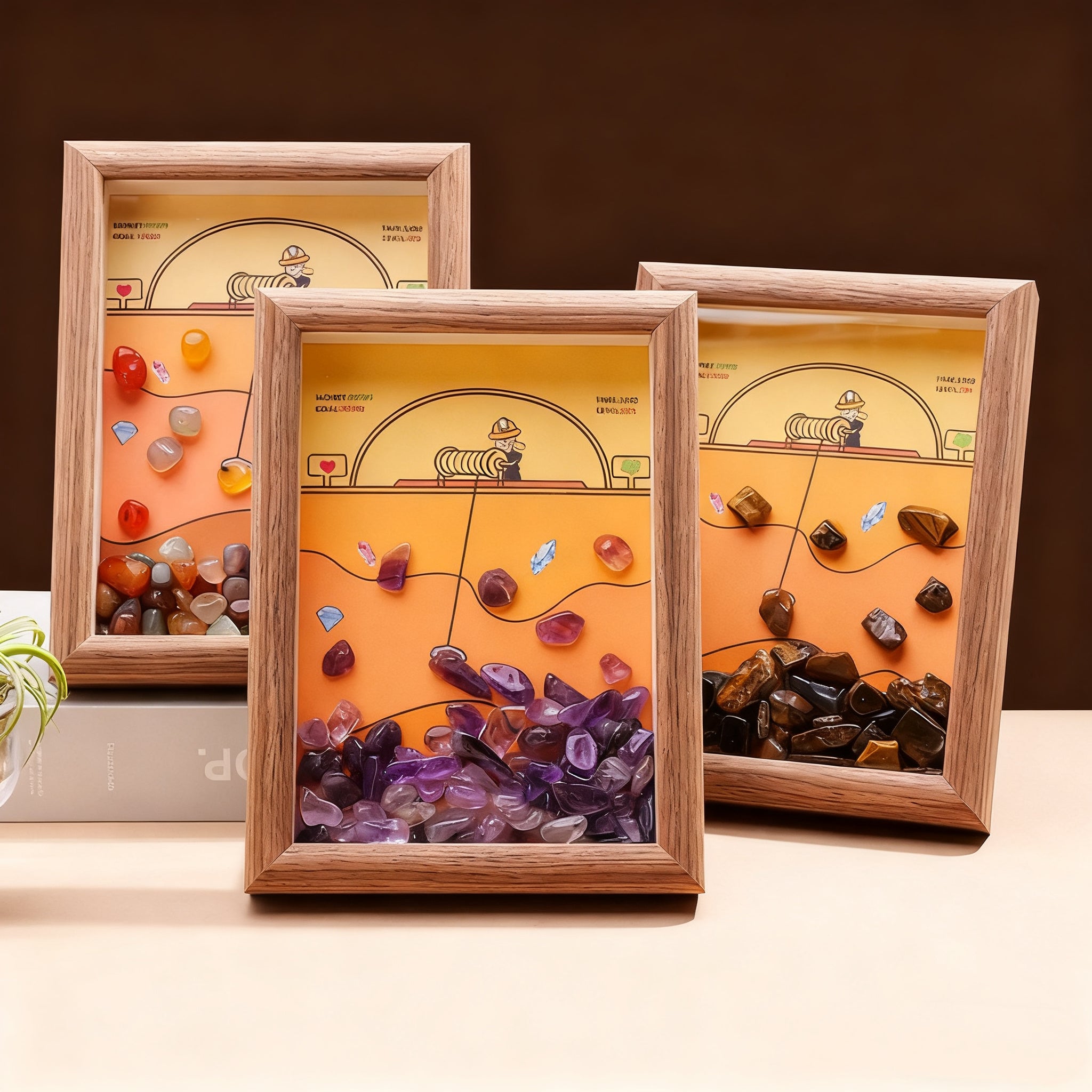 Natural Crystal Gravel Photo Frame Ornament