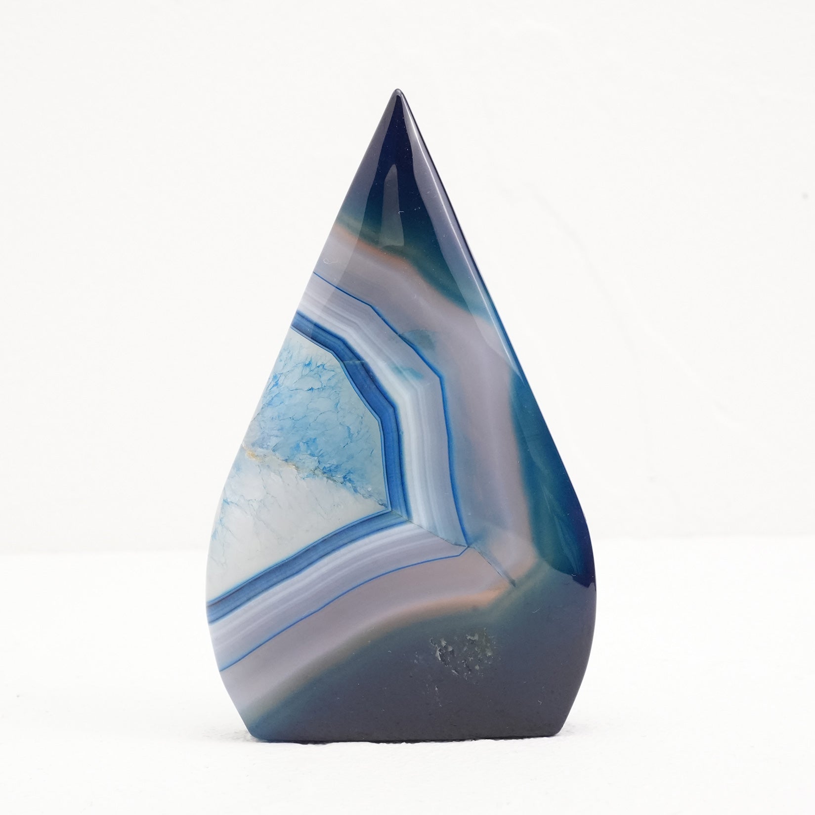 Blue Lace Agate Flame Freeform Crystal