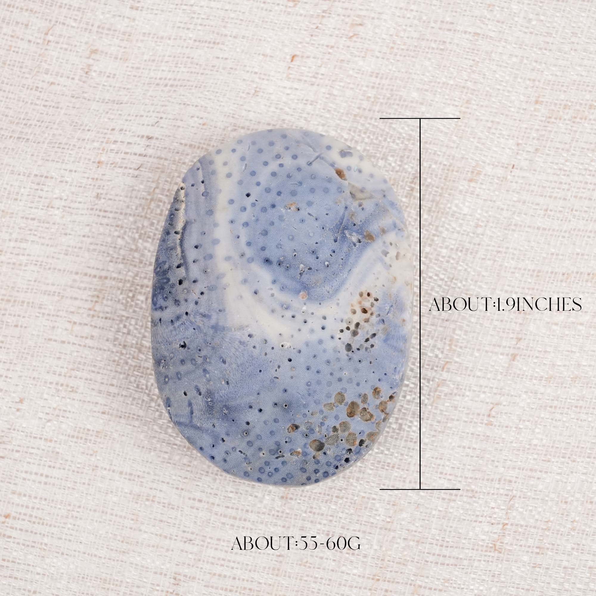 Blue Coral Jade Palm Stone