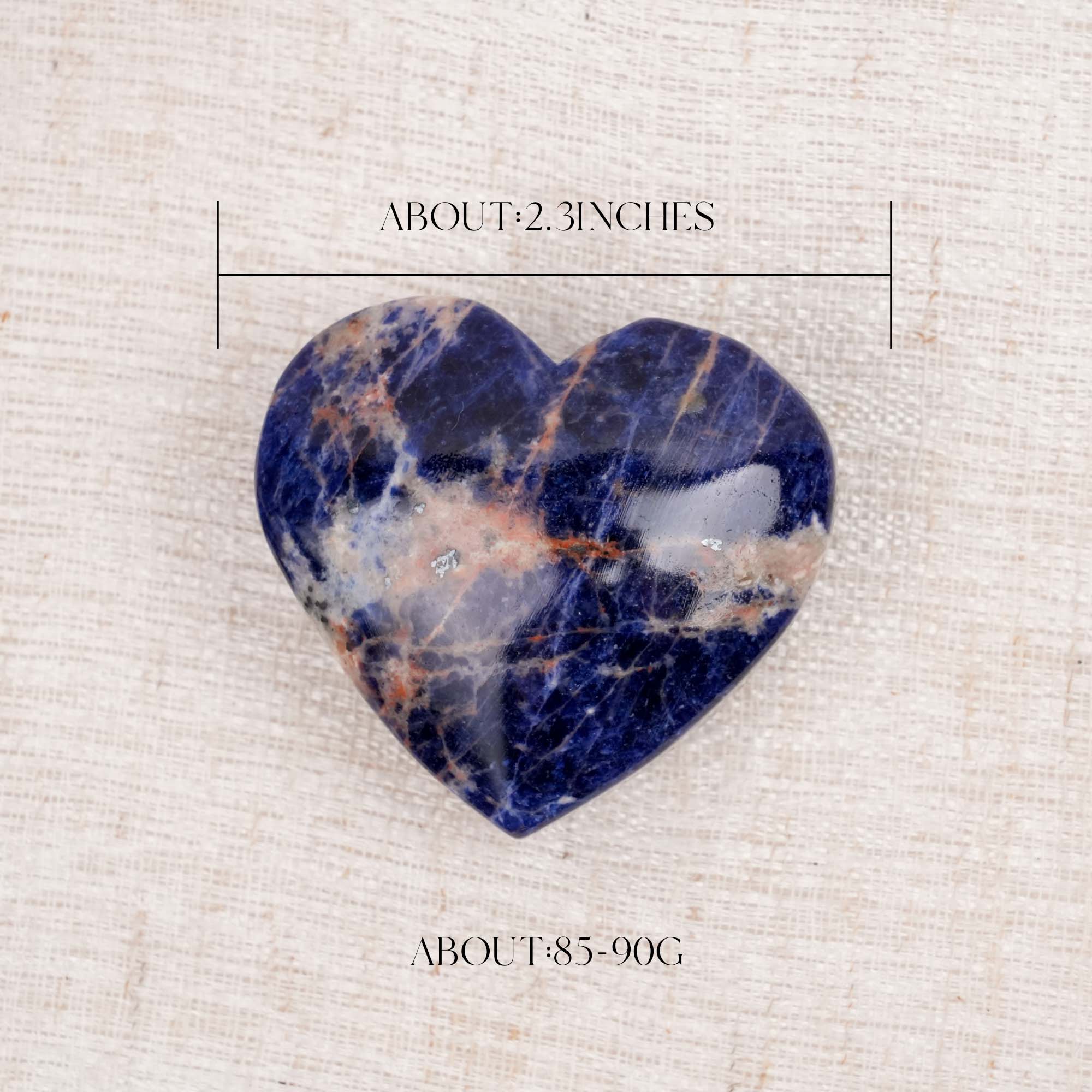 Sodalite Heart Palm Stone