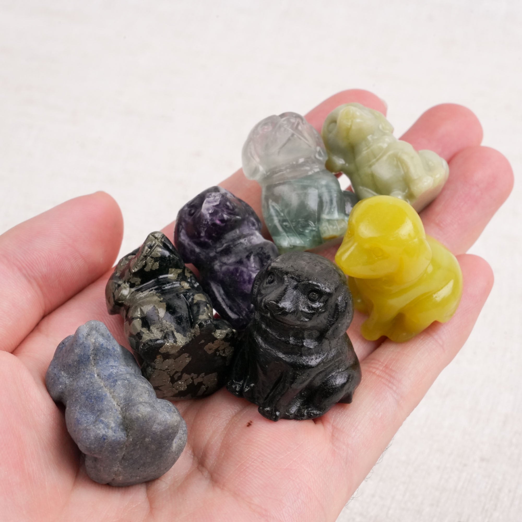 Multi-Material Mini Crystal Puppy Carving