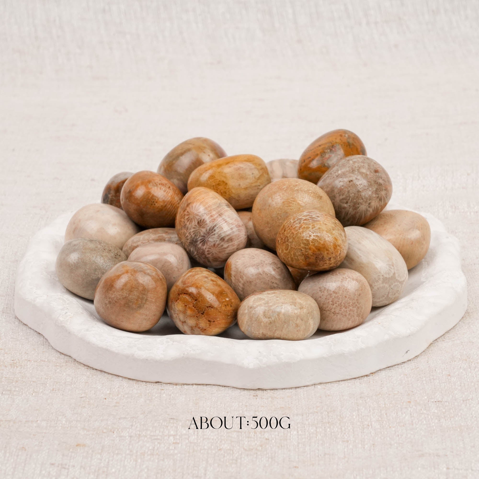 Coral Jade Tumbled Stone