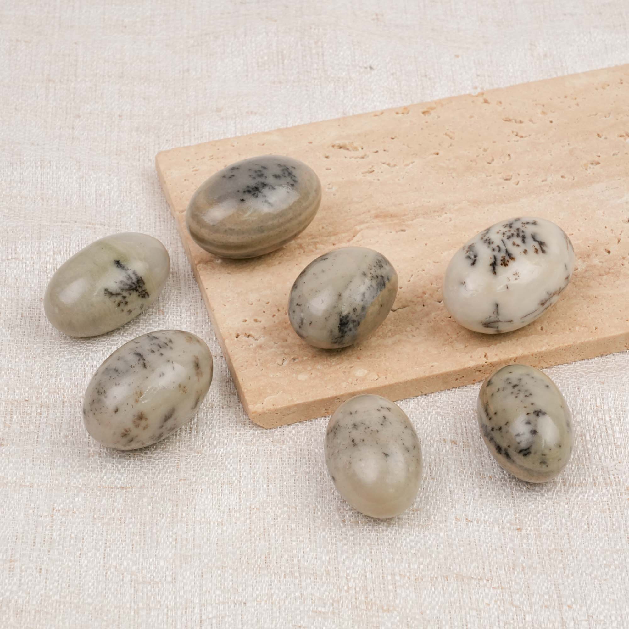 Dendritic Jade Tumbled Stone