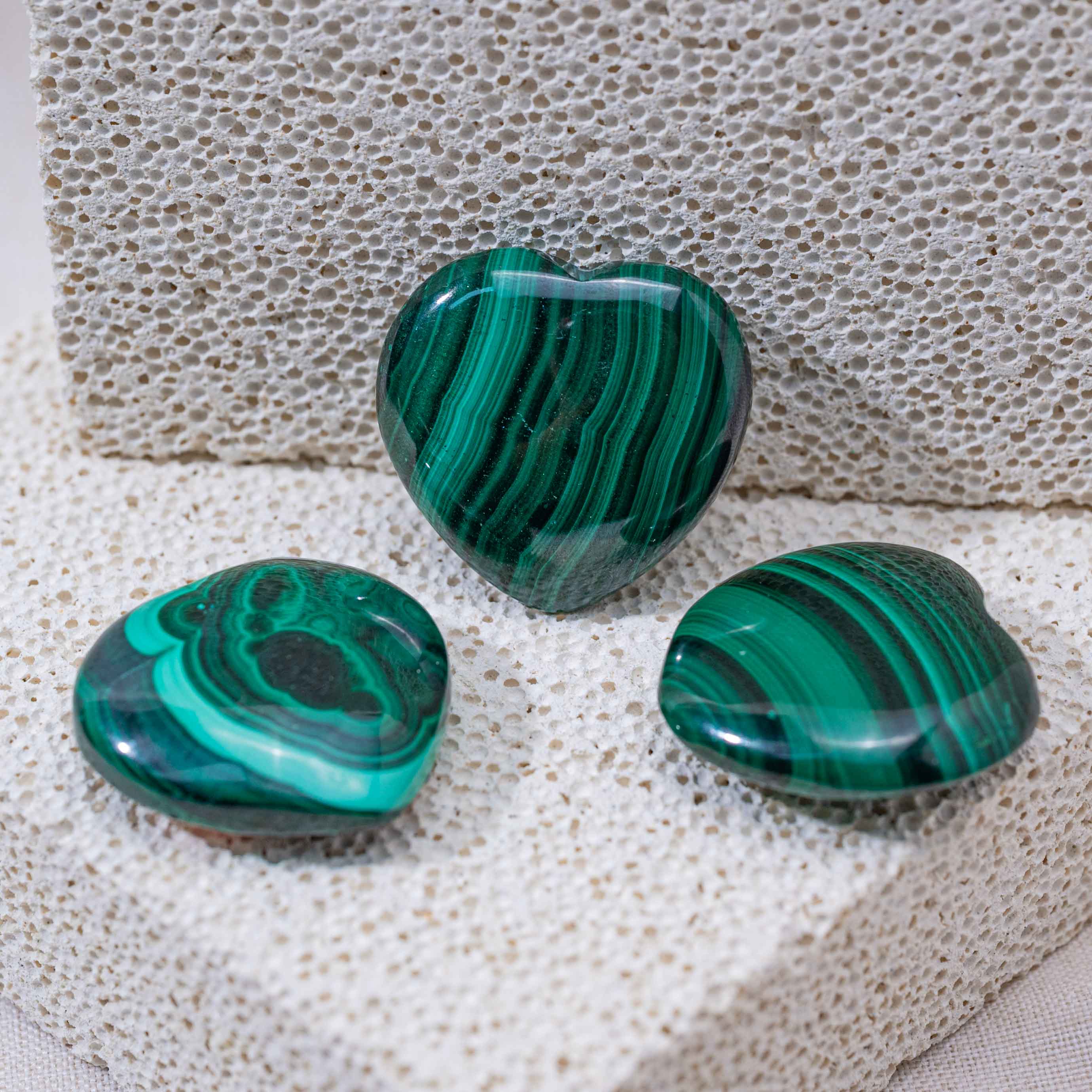 Love-shaped Malachite Gemstone Green Stone Pendant