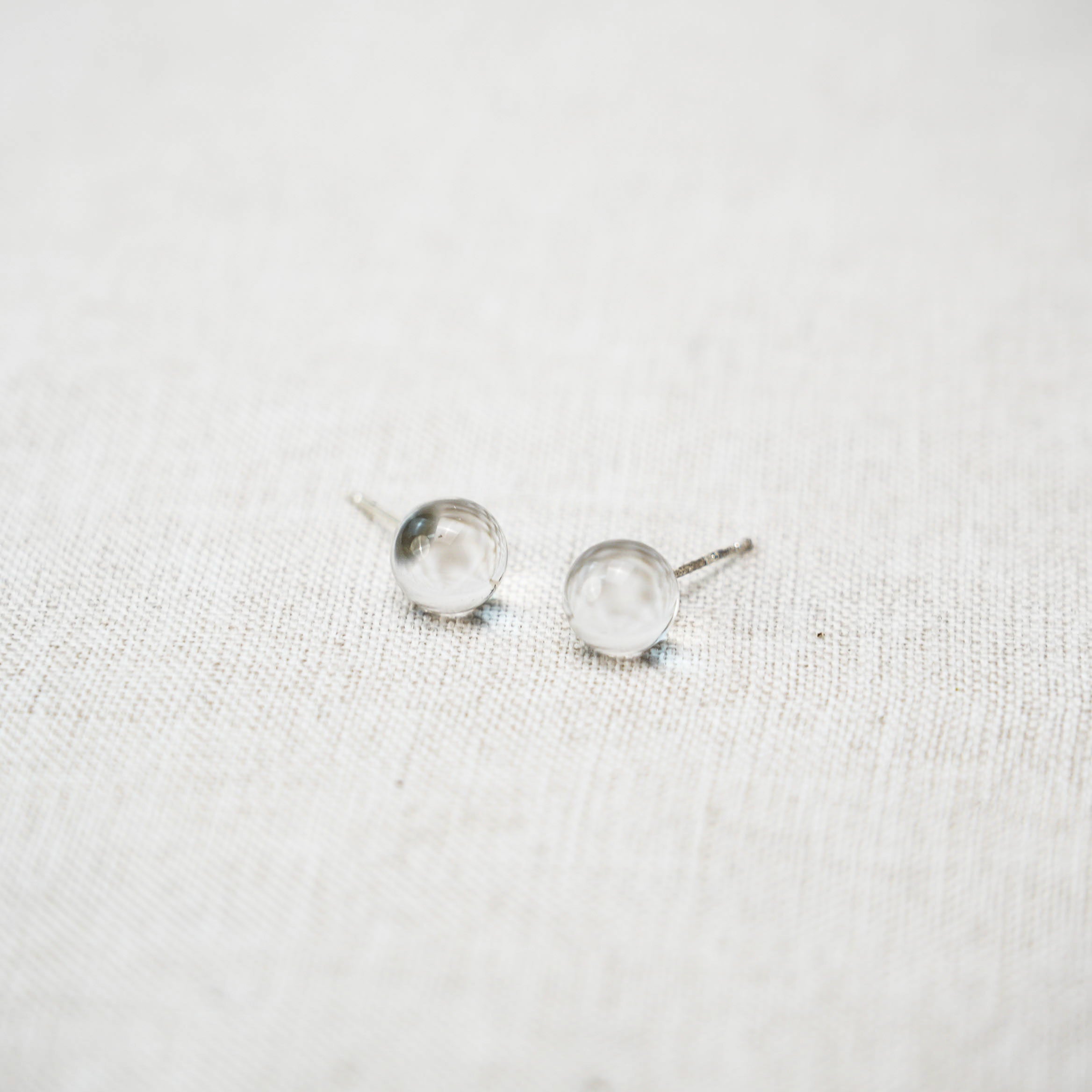 Beautiful clear quartz drop earrings that add a touch of elegance and sparkle to any ensemble.