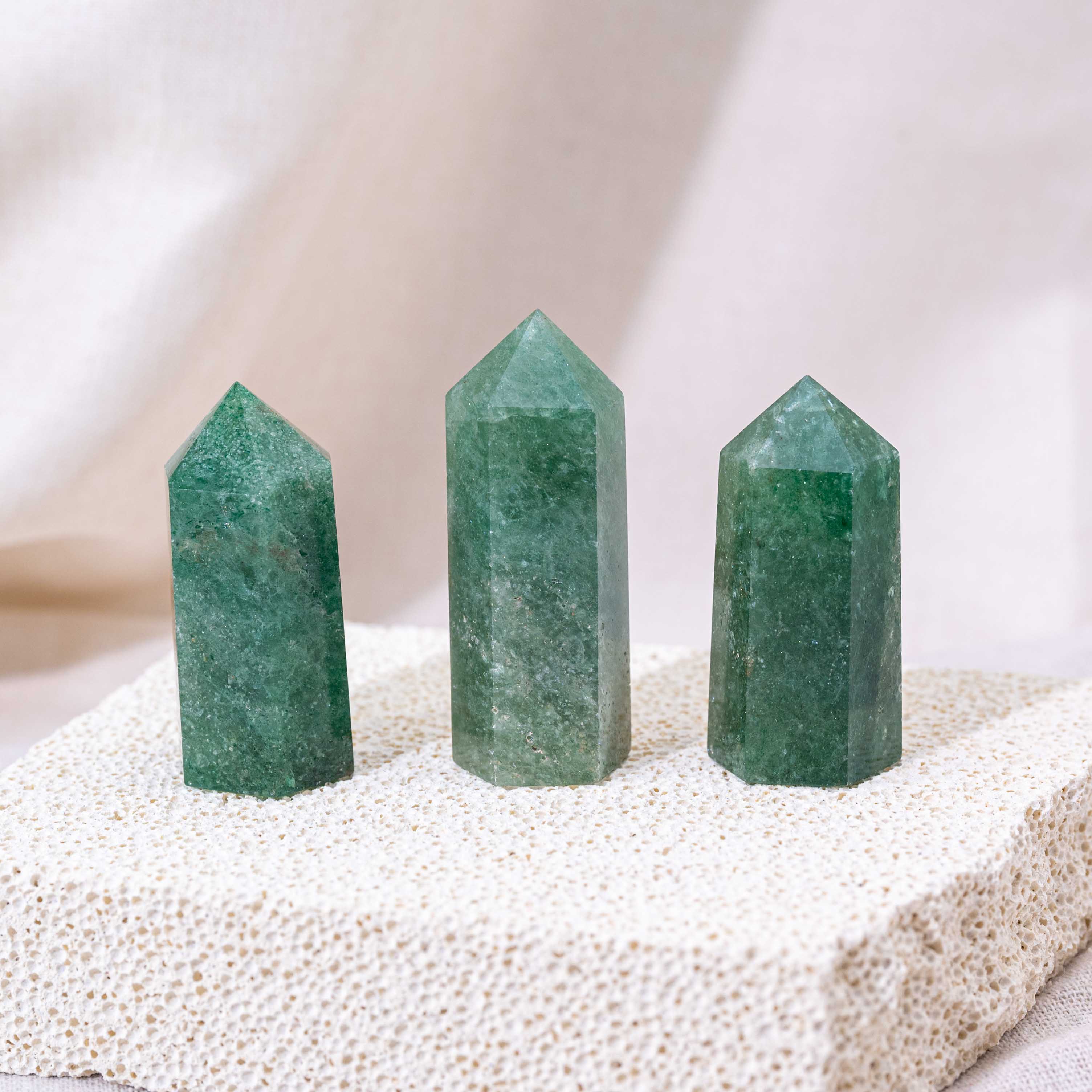 High-quality Green Strawberry Quartz Point for crystal collectors.