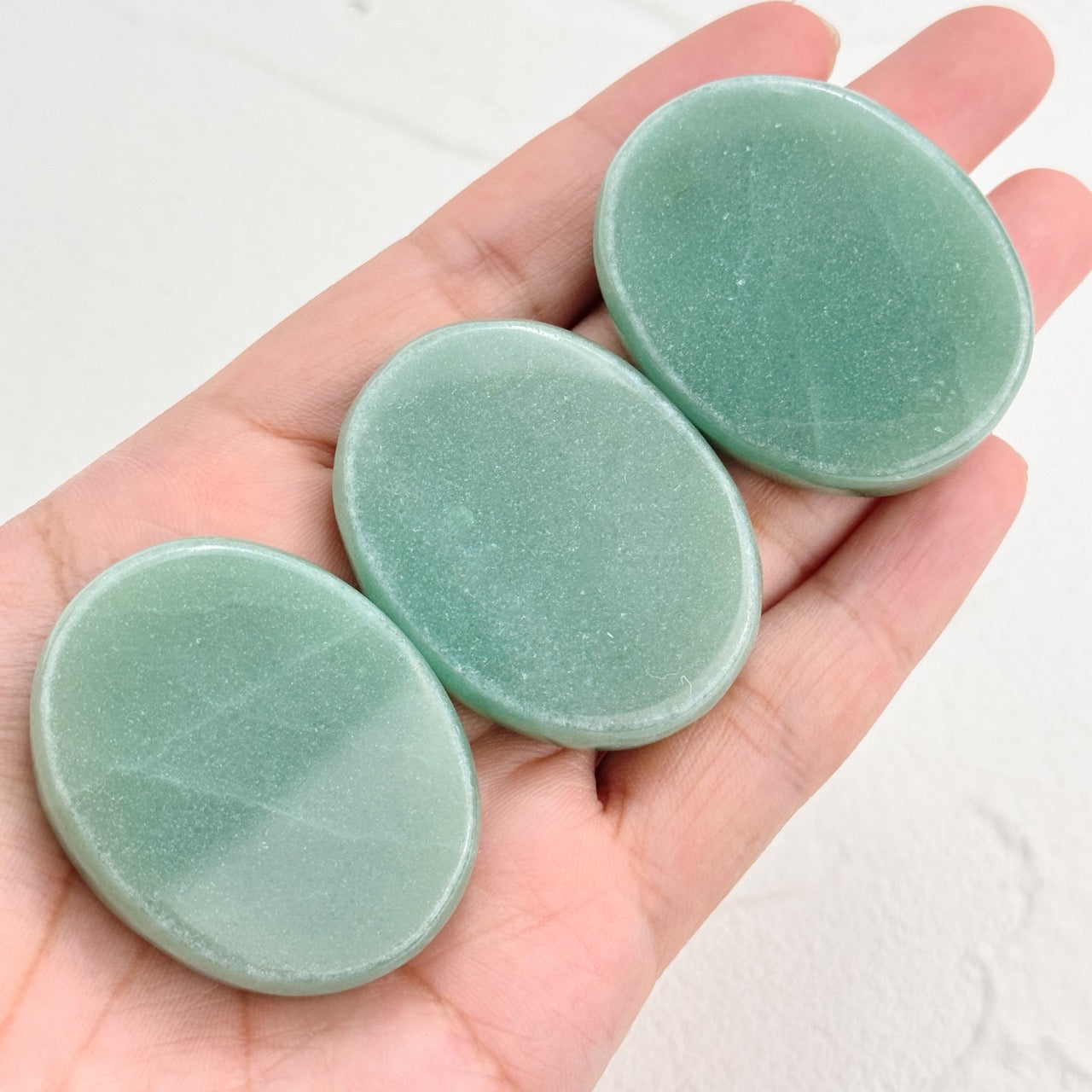 Natural Green Aventurine Palmstone for Healing