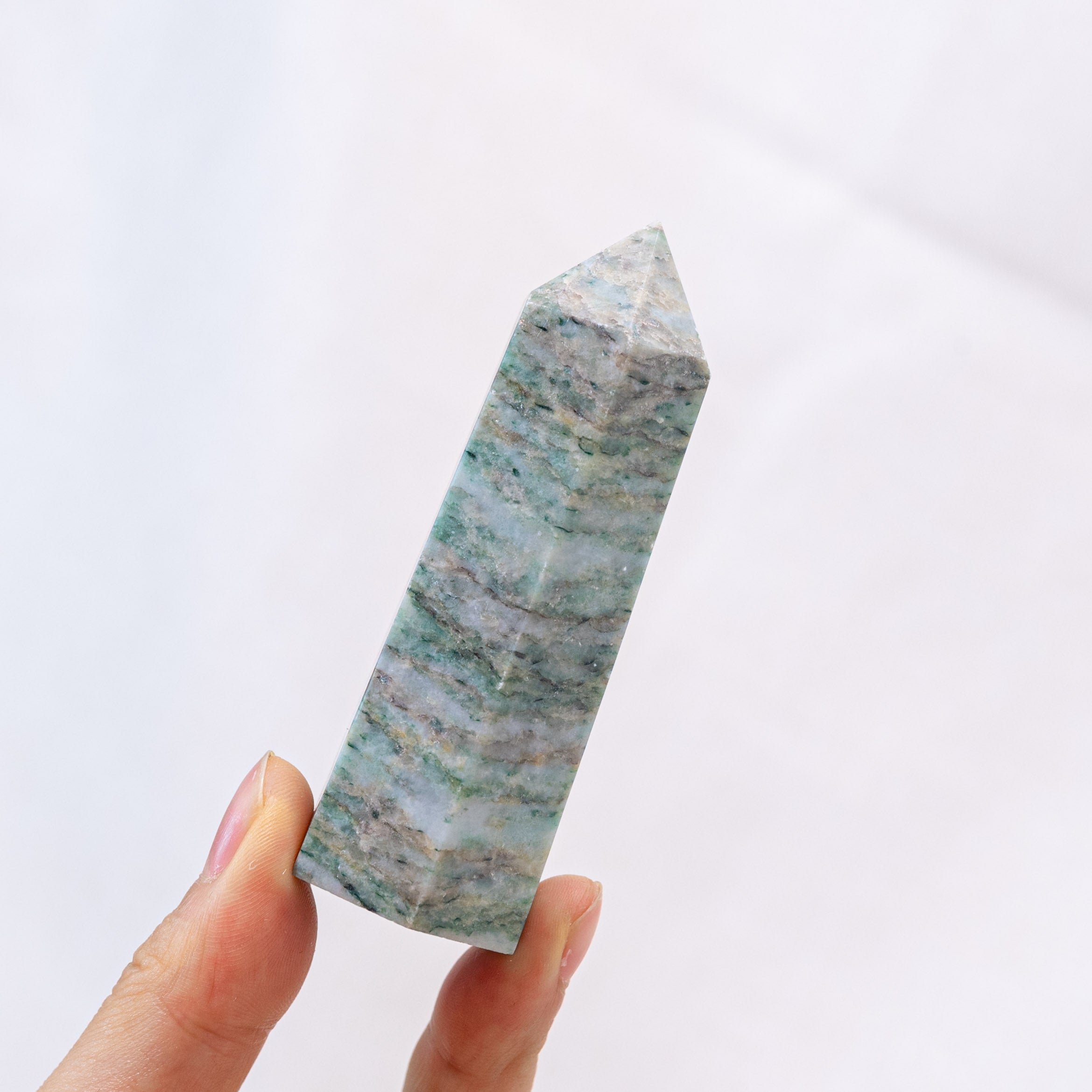 High-quality Qinghai Jade Point for crystal collectors.