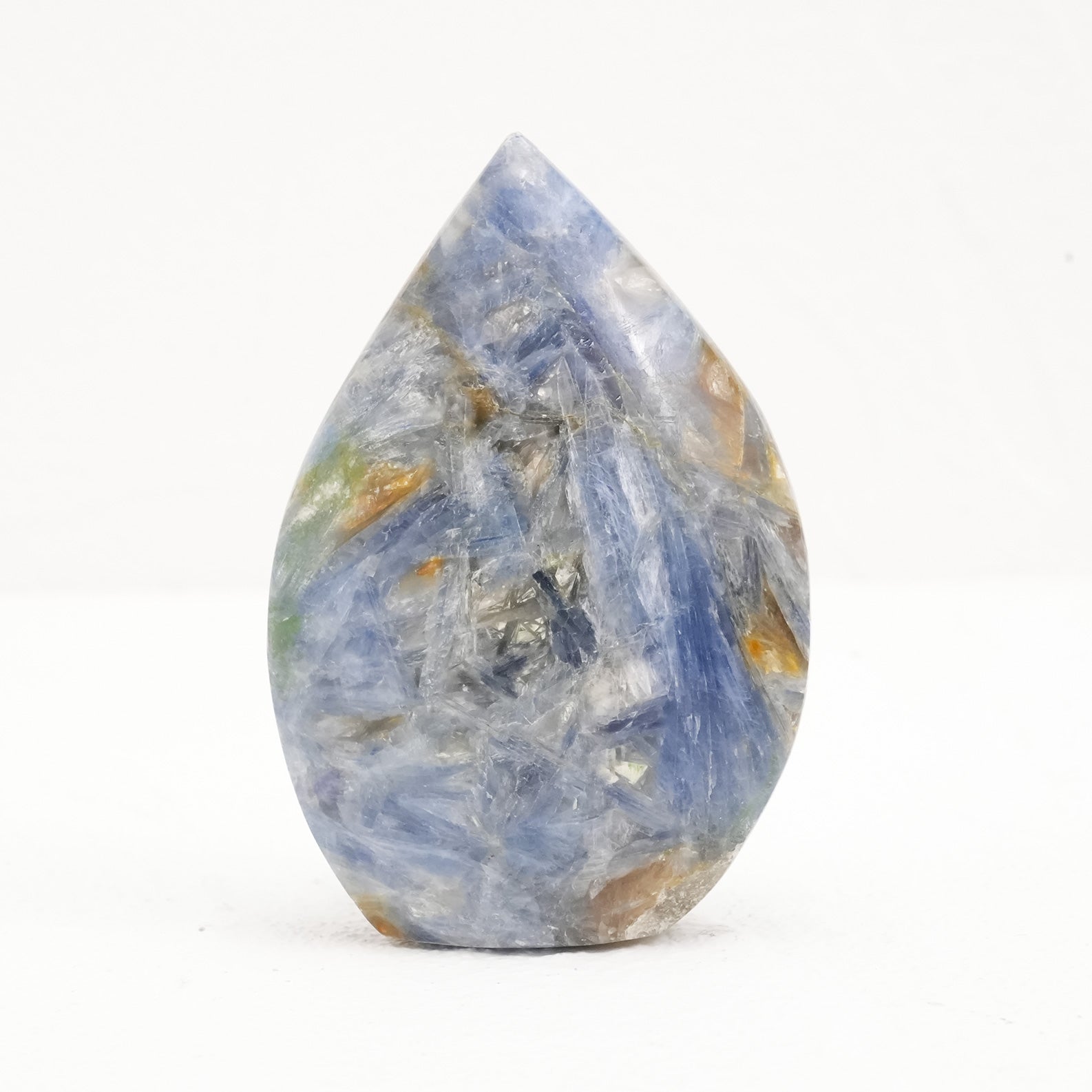 Kyanite Flame Freeform Crystal with deep blue hues and natural patterns