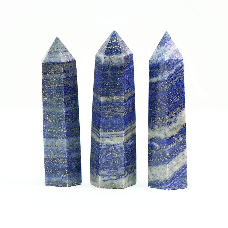 Lapis Lazuli Point Crystal with Rich Blue Color and Golden Flecks, Ideal for Meditation and Healing