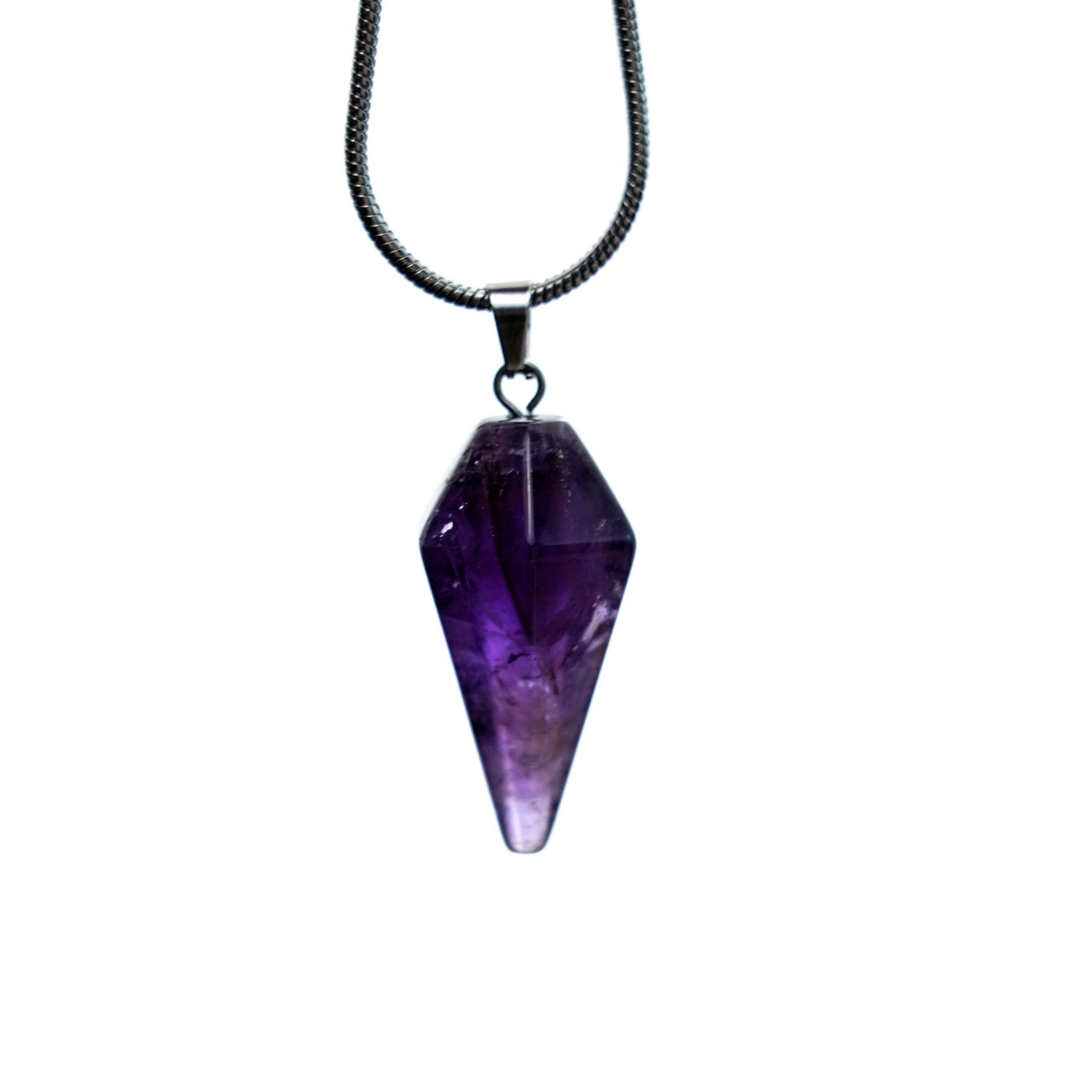 Stunning amethyst teardrop pendant that showcases the stone's natural beauty and brilliance.
