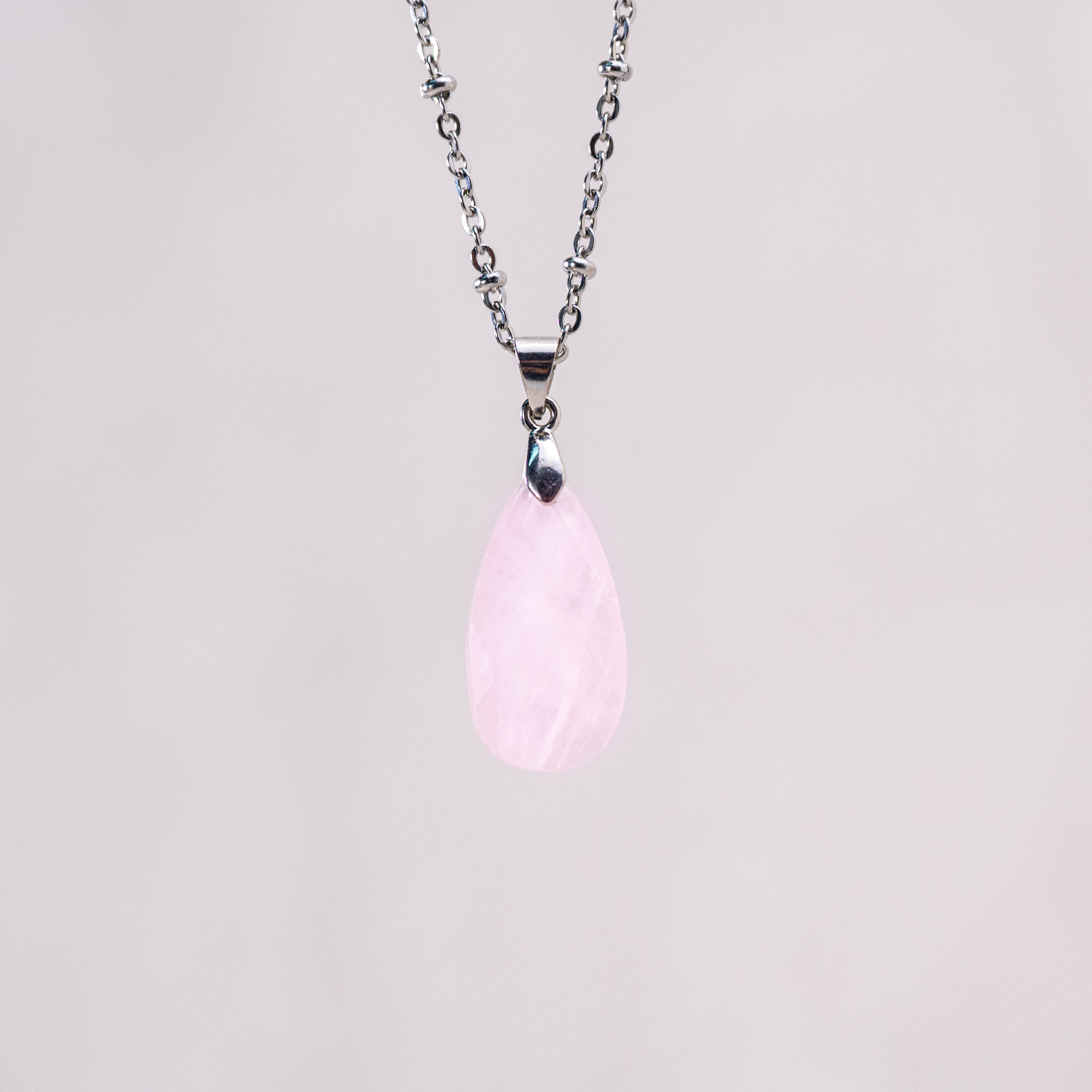 This Rose Quartz Pendant symbolizes love and compassion, making it a meaningful addition to any jewelry collection.