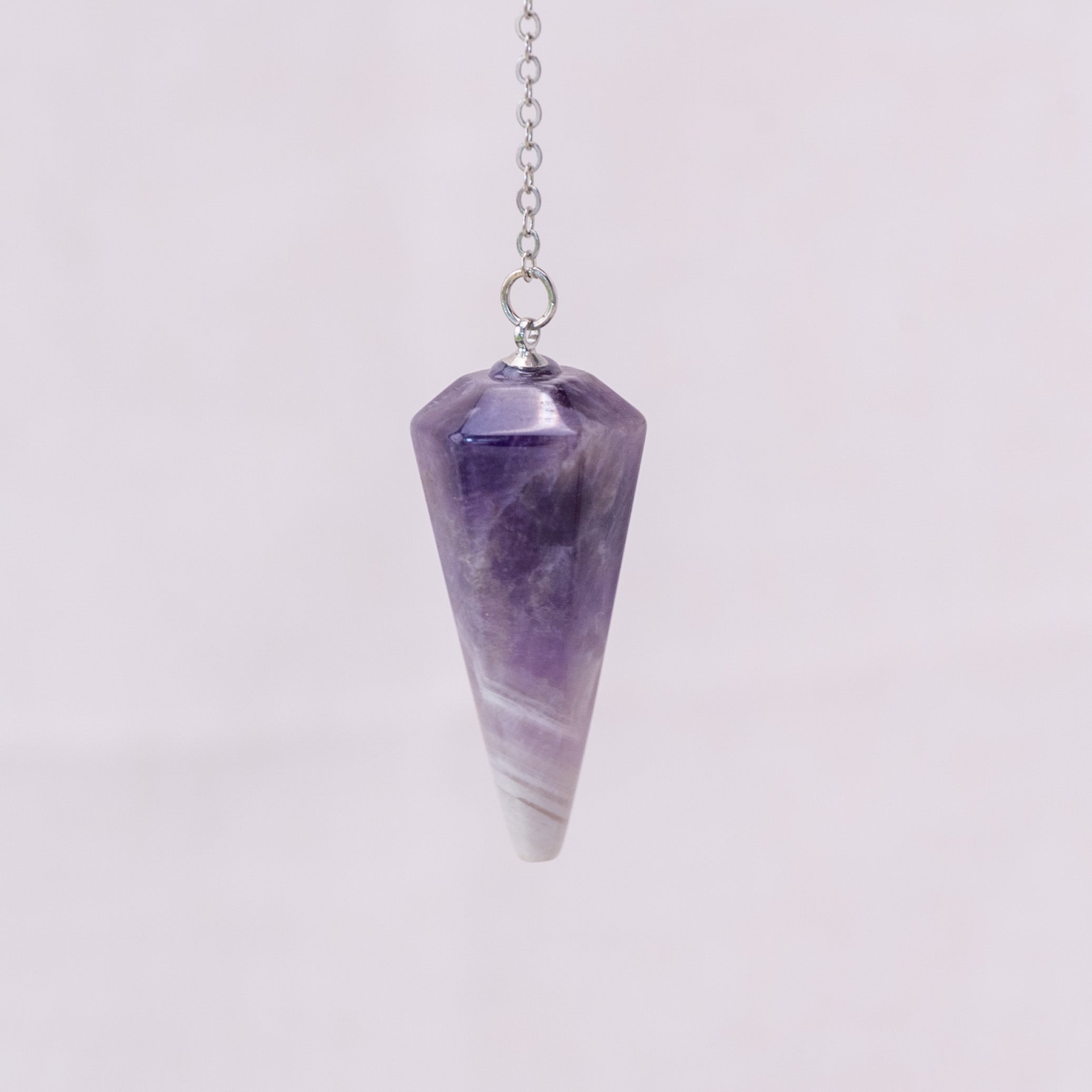 Elegant Amethyst Cone Pendulum for meditation and healing