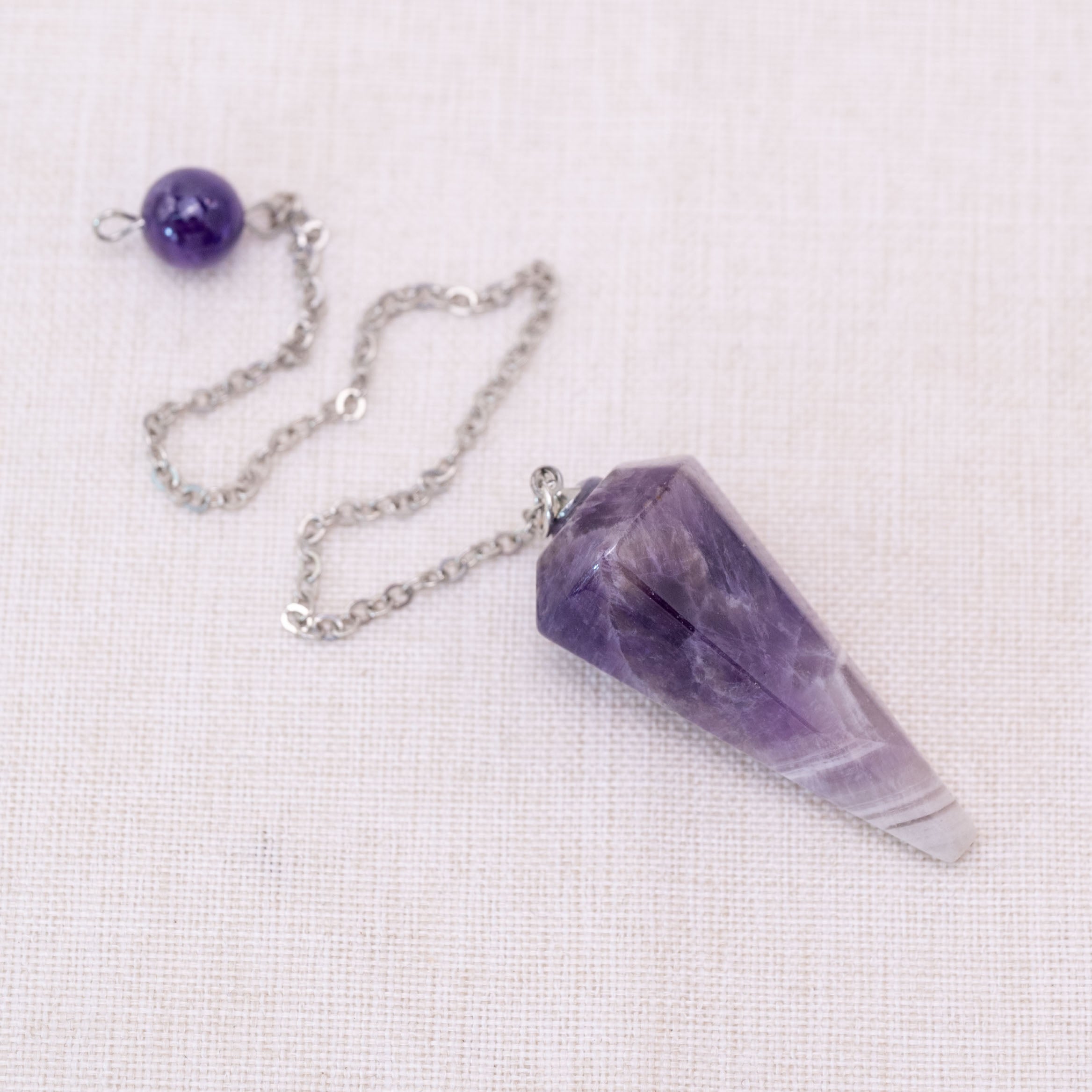 Amethyst Cone Pendulum for intuition and inner peace