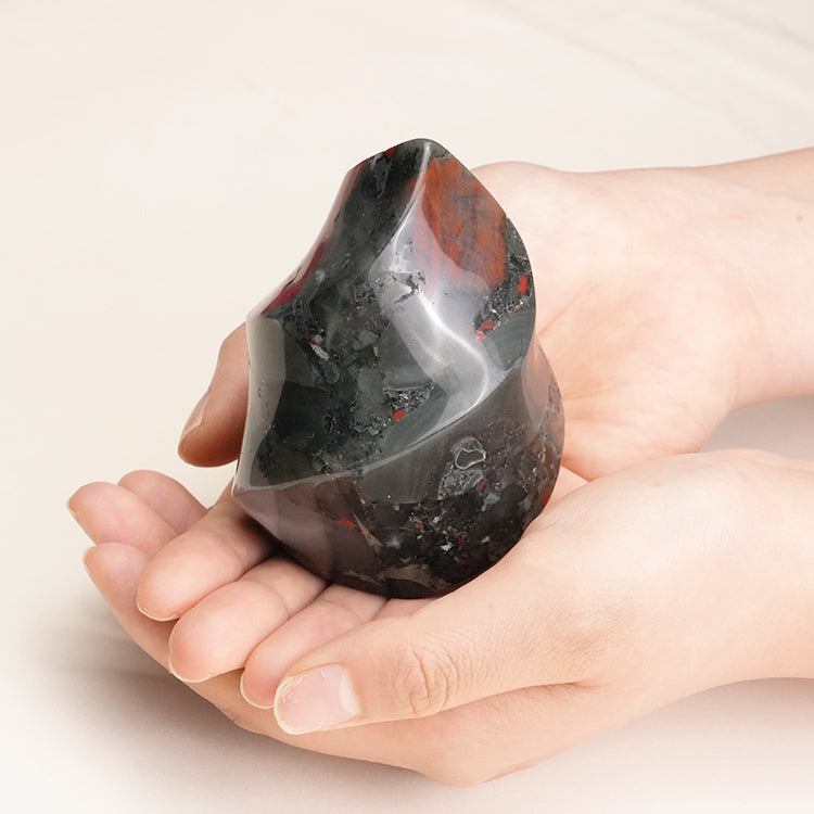 Blood Stone Flame emitting energy during a meditation session
