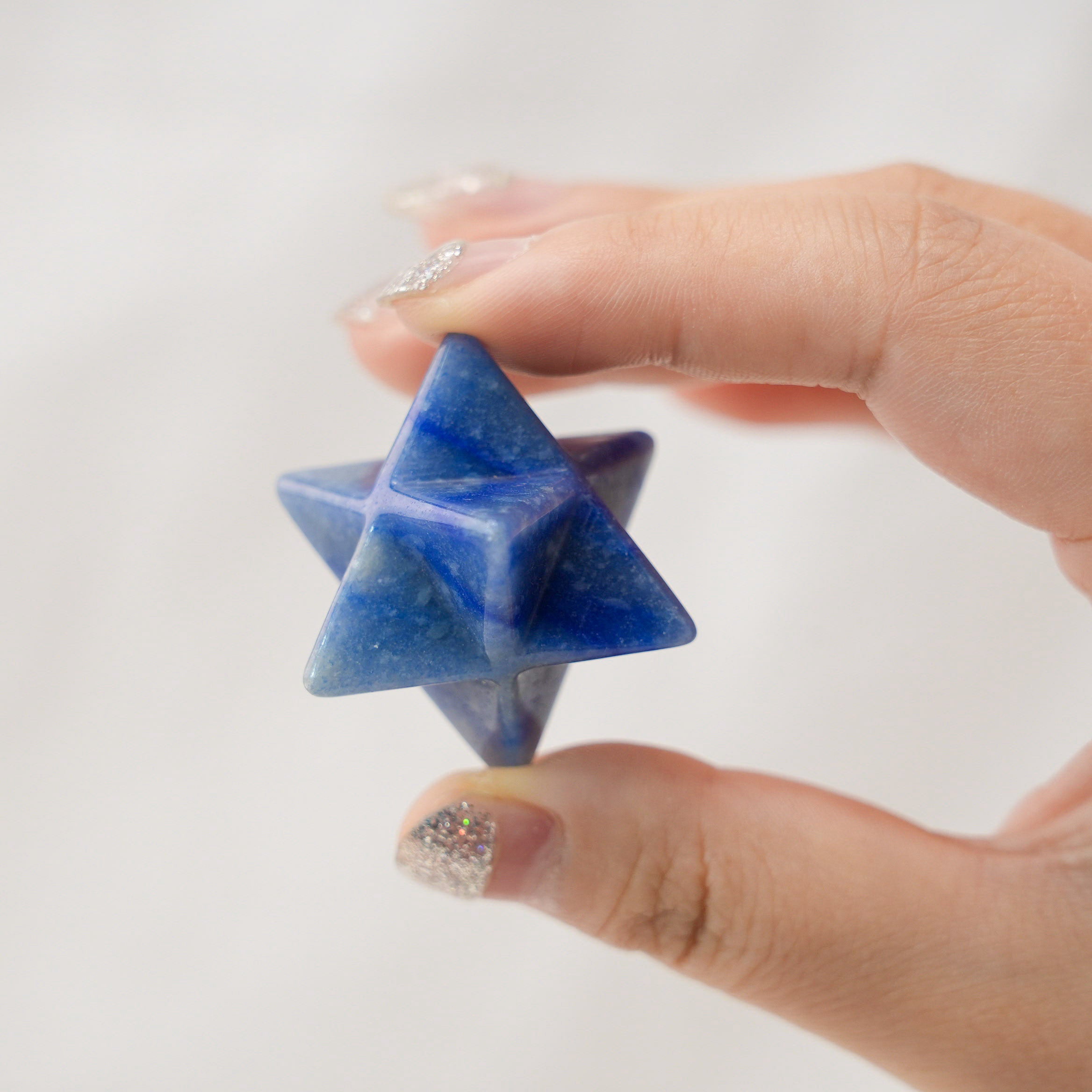 Blue Aventurine Merkaba for stress relief and emotional healing