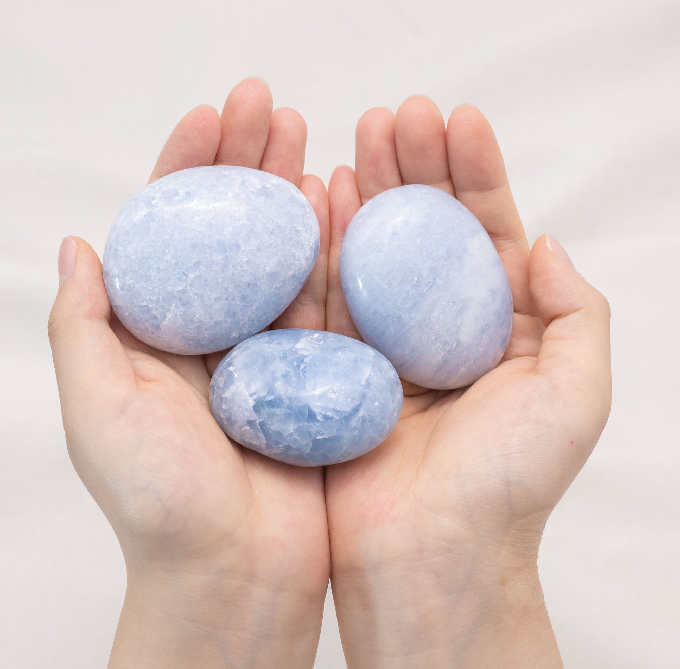 Enhanced Communication with Blue Calcite Palmstone