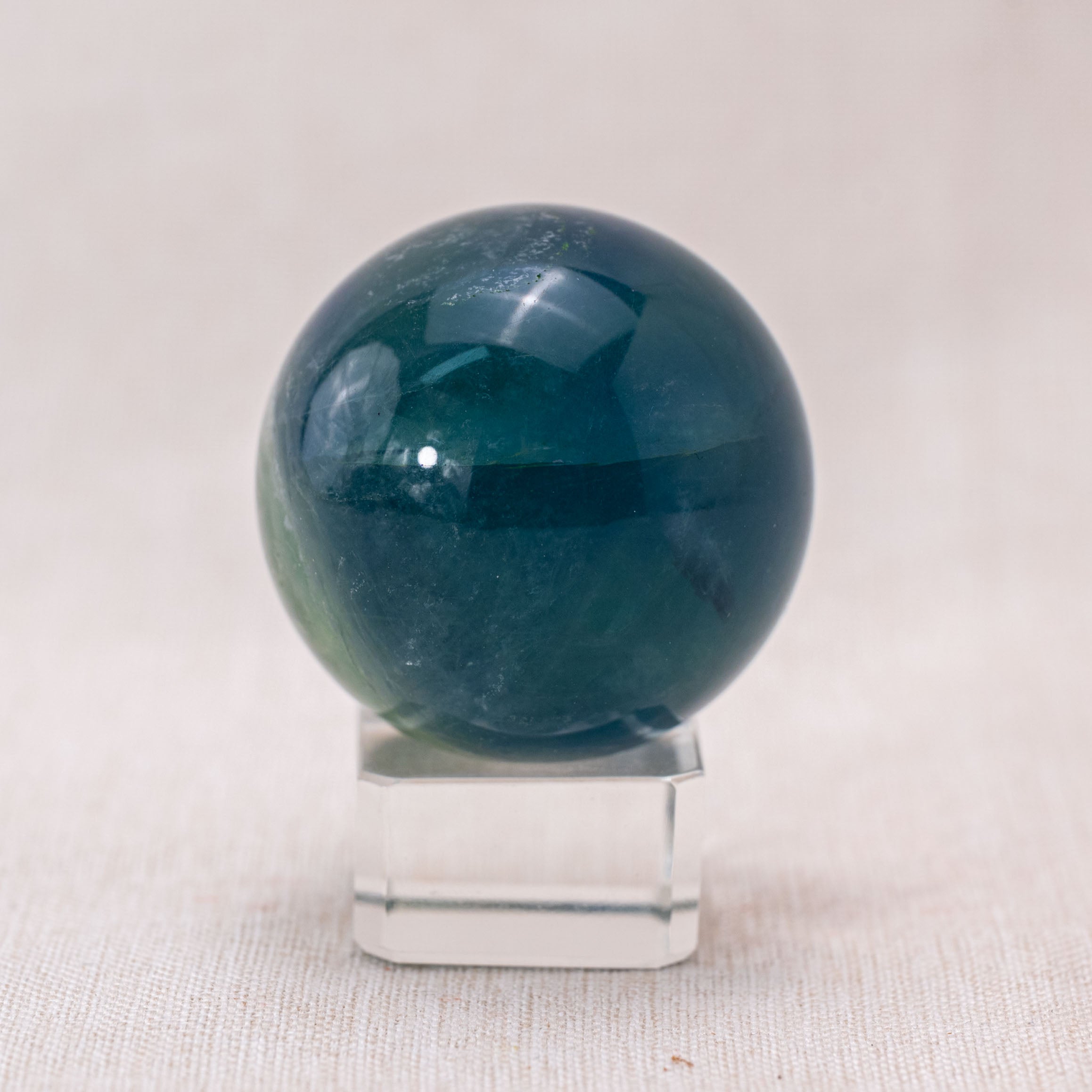 Blue Fluorite Sphere with vibrant blue hues